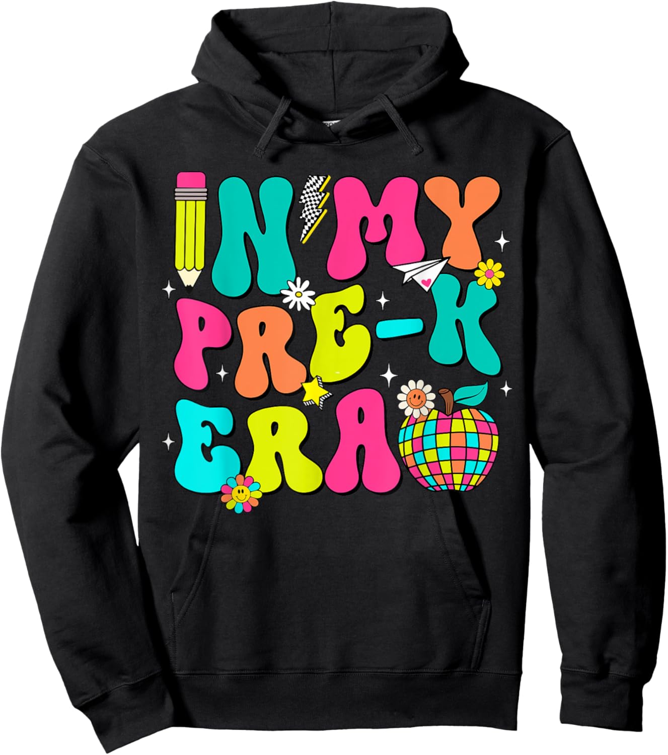 In My Pre-K Era Back To School First Day of School Boy Girl Hoodie - Hoodie | Black