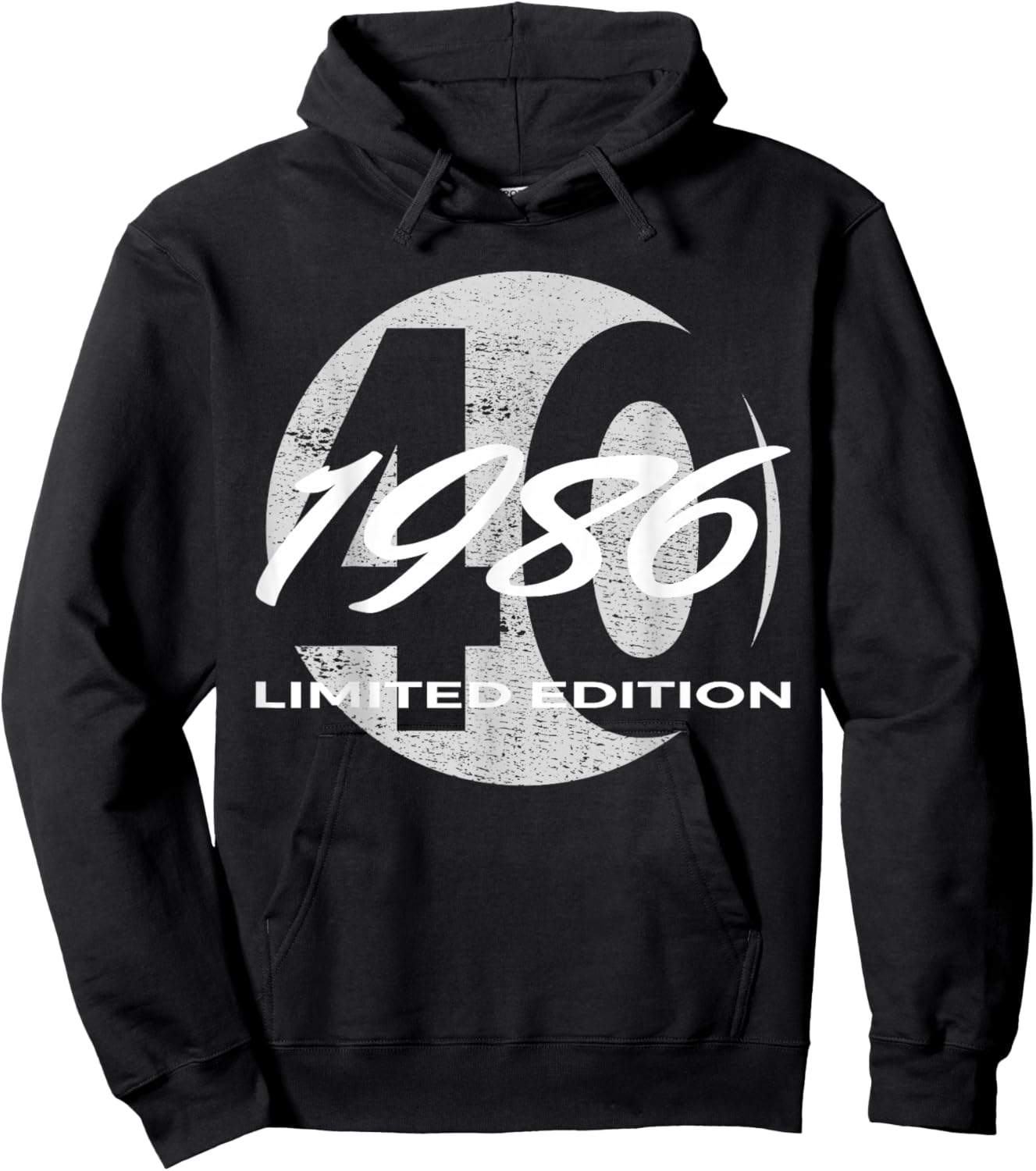 40th Birthday Man Woman 40 Years 1986 Funny Gift Hoodie - Hoodie | Black