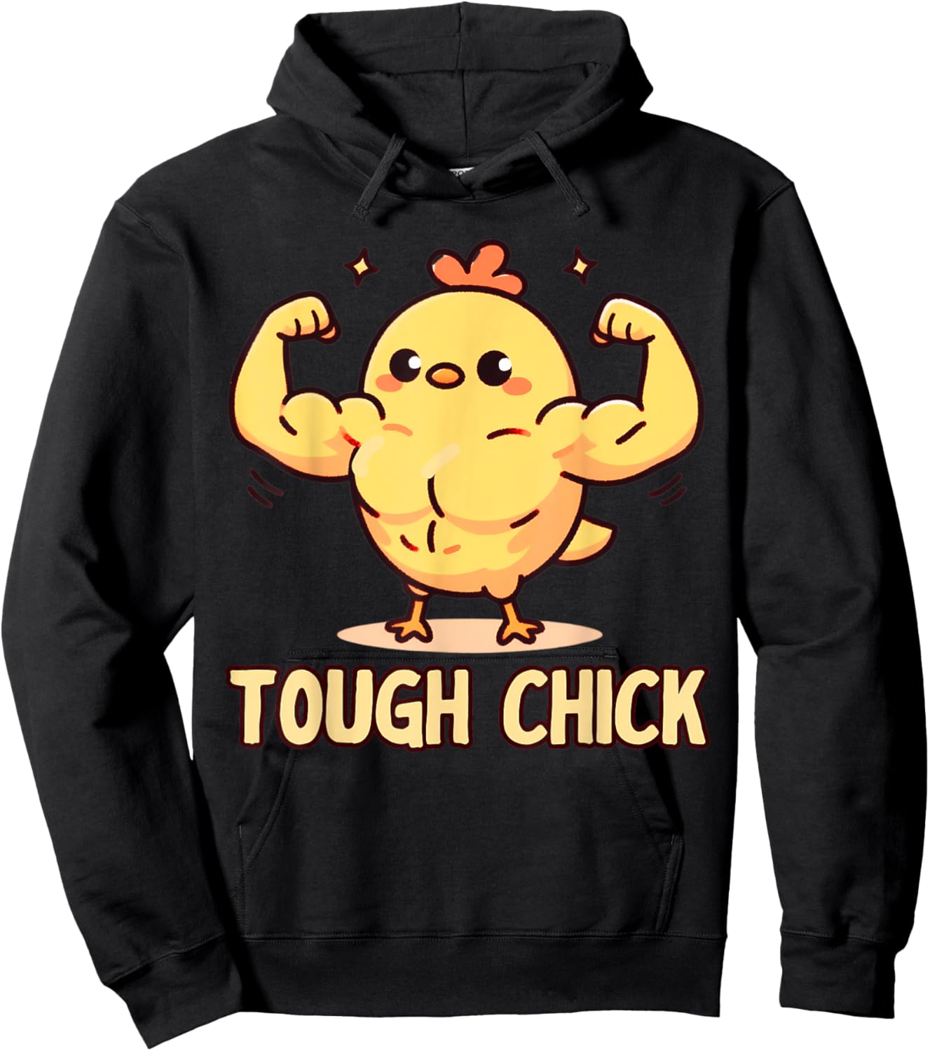 Funny Baby Chick Gym Teen Girls Women One Tough Chick Hoodie - Hoodie | Black