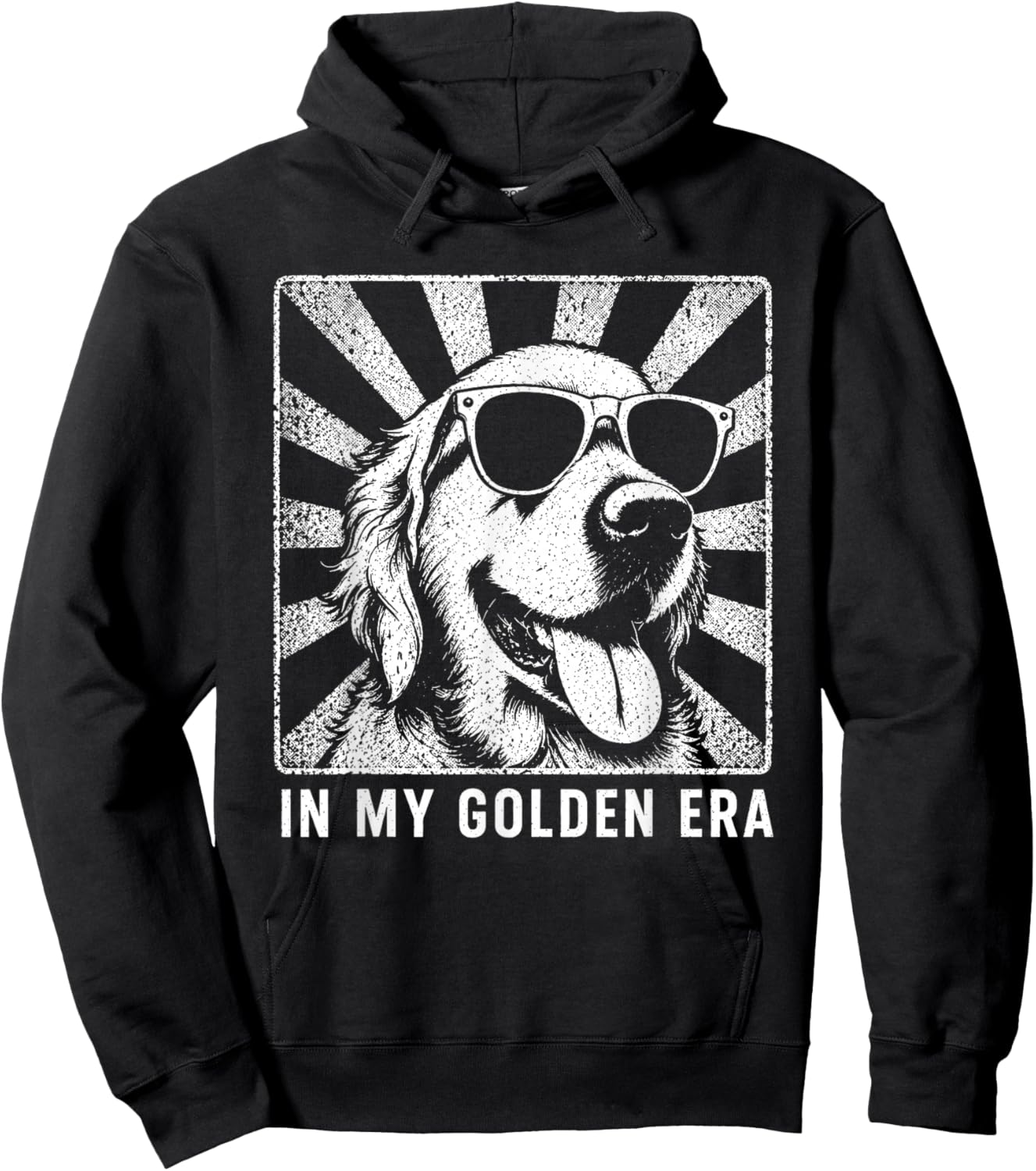 in My Golden Retriever 70s Era Funny Retriever Dog Hoodie - Hoodie | Black