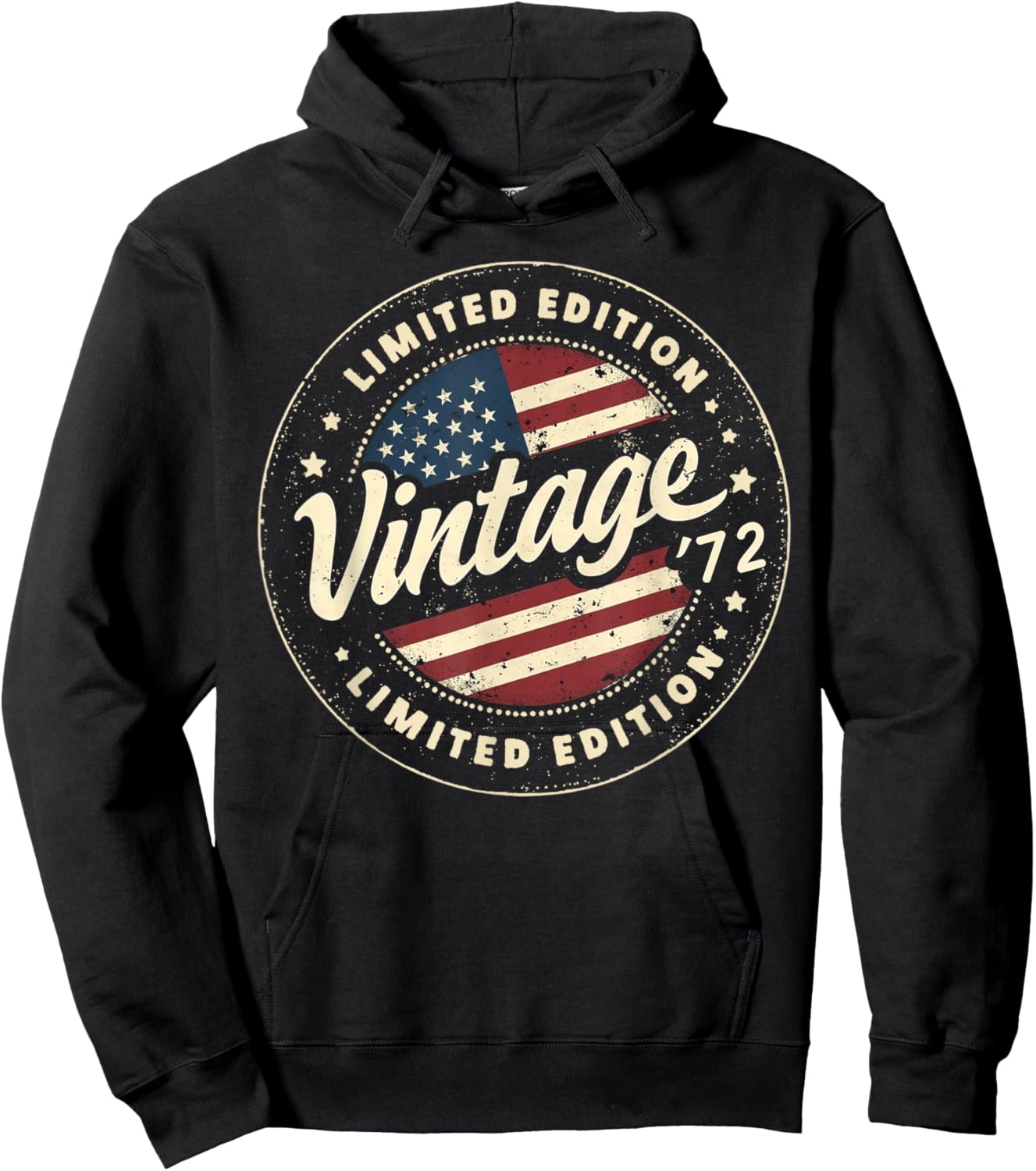 Vintage 53rd birthday men Born 1972 53 years old Bday Hoodie - Hoodie | Black
