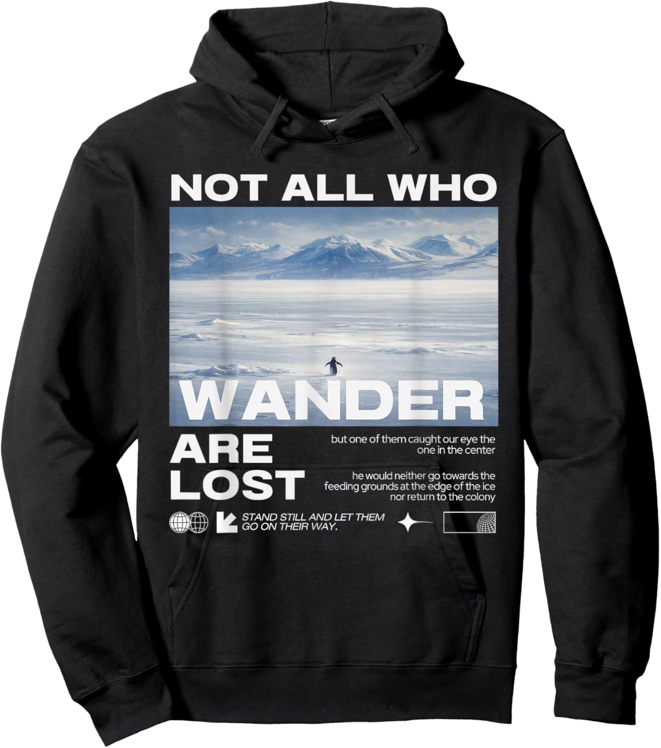 Penguin Mountain But Why Meme Hoodie - Hoodie | Black