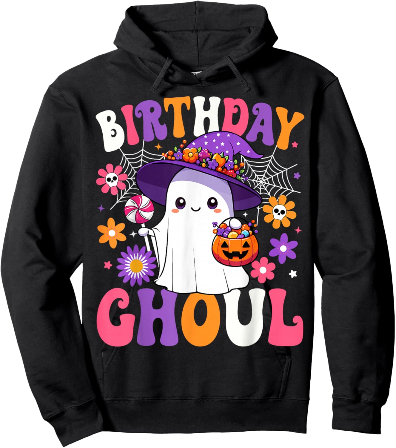 Birthday Ghoul Anniversary Funny Halloween Birthday Ghost Hoodie - Hoodie | Black
