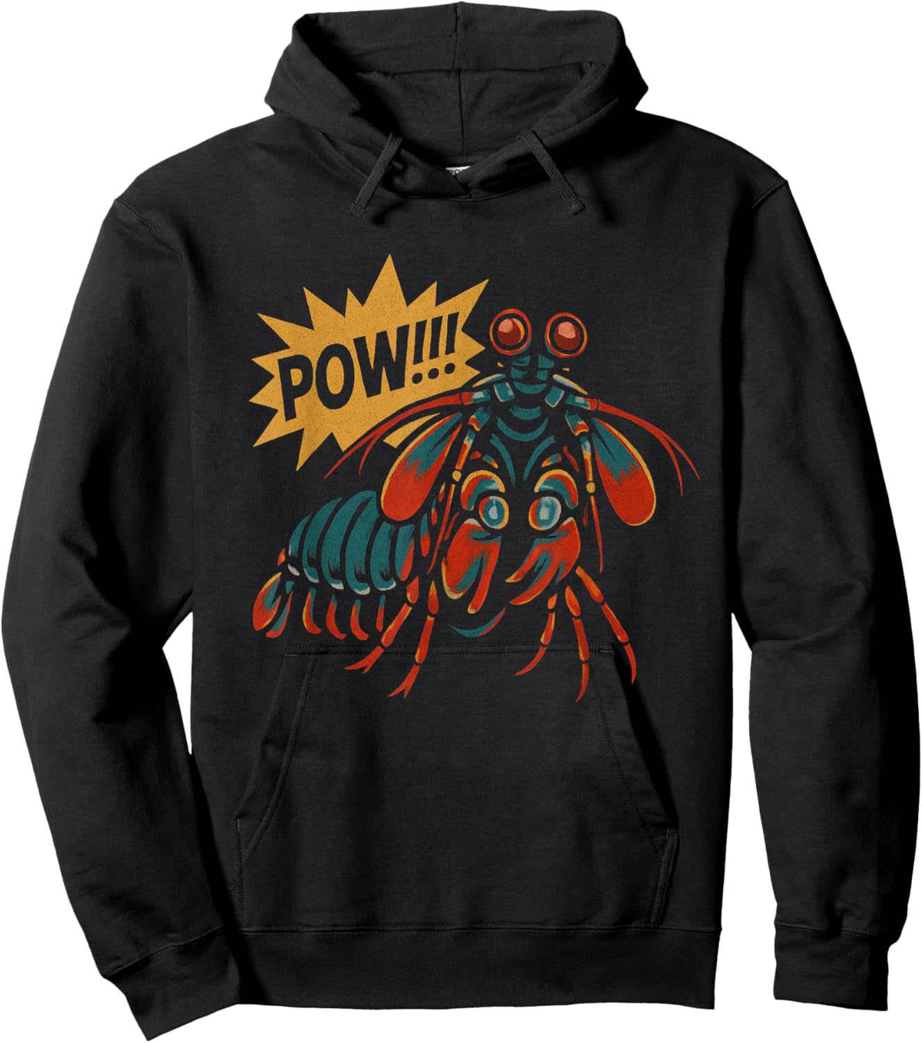 Mantis Shrimp Pow Punch Funny Ocean Animal Hoodie - Hoodie | Black
