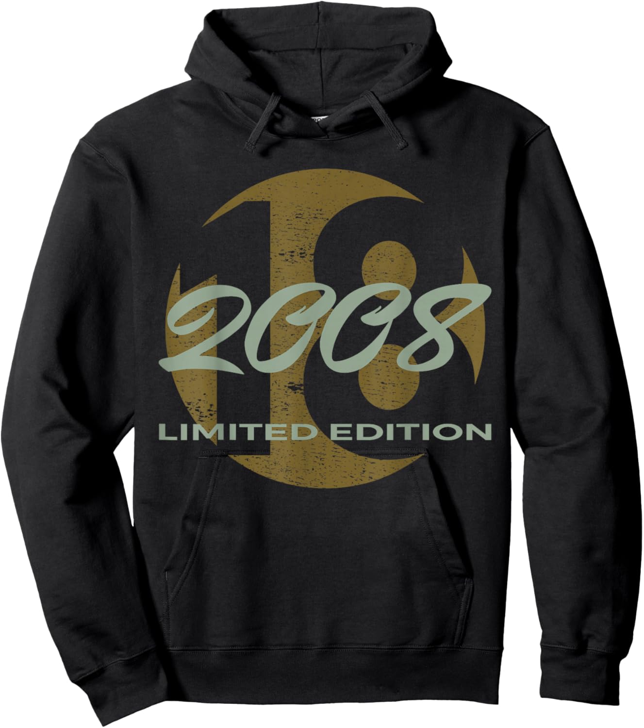 18th Birthday Girl boy 18 Years 2008 Funny Gift Hoodie - Hoodie | Black