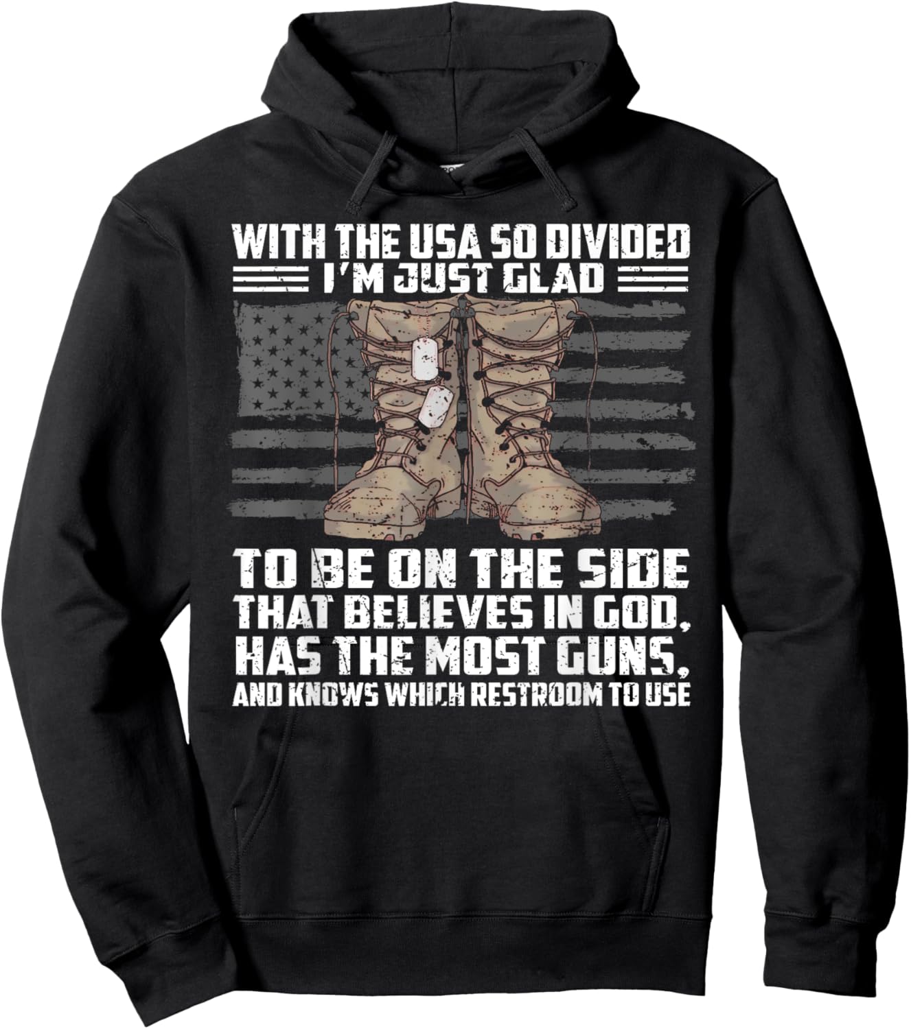 With The Usa So Divided I'm Just Glad To Be On The Side That Hoodie - Hoodie | Black