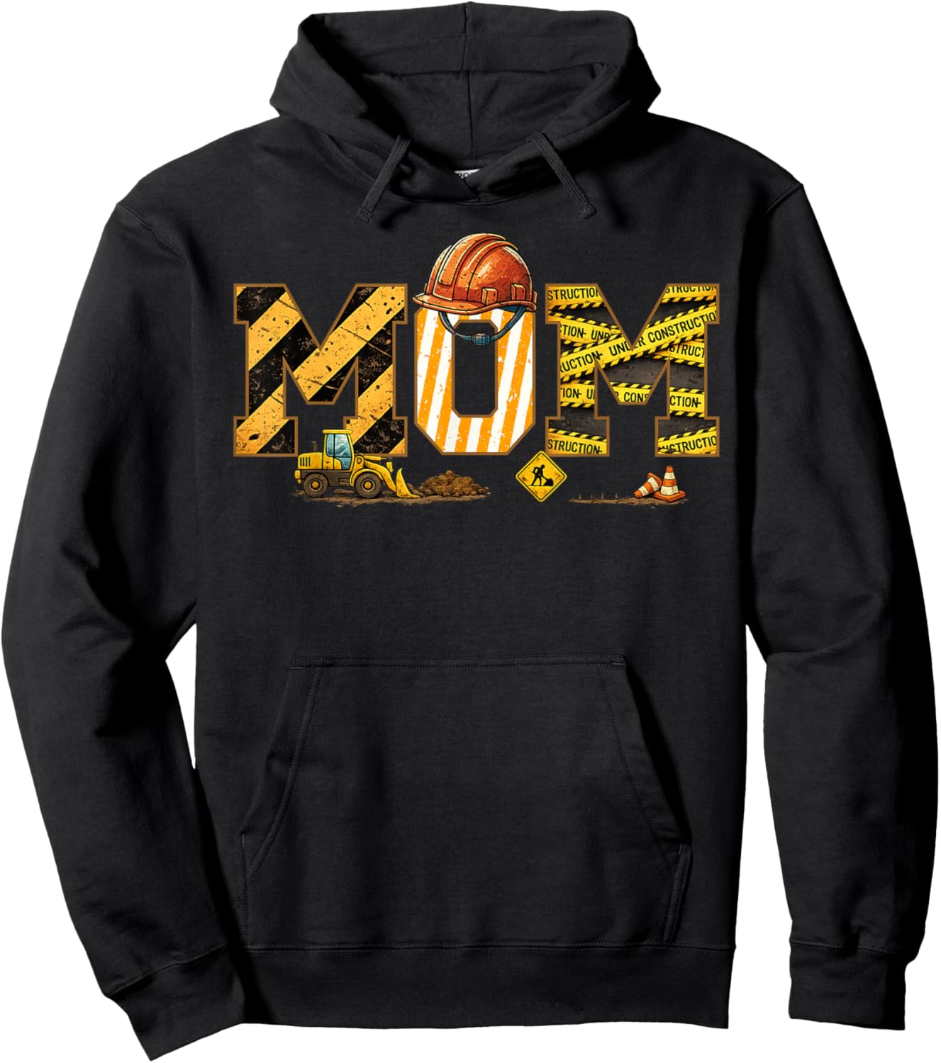 Mom Construction Birthday Hoodie - Hoodie | Black