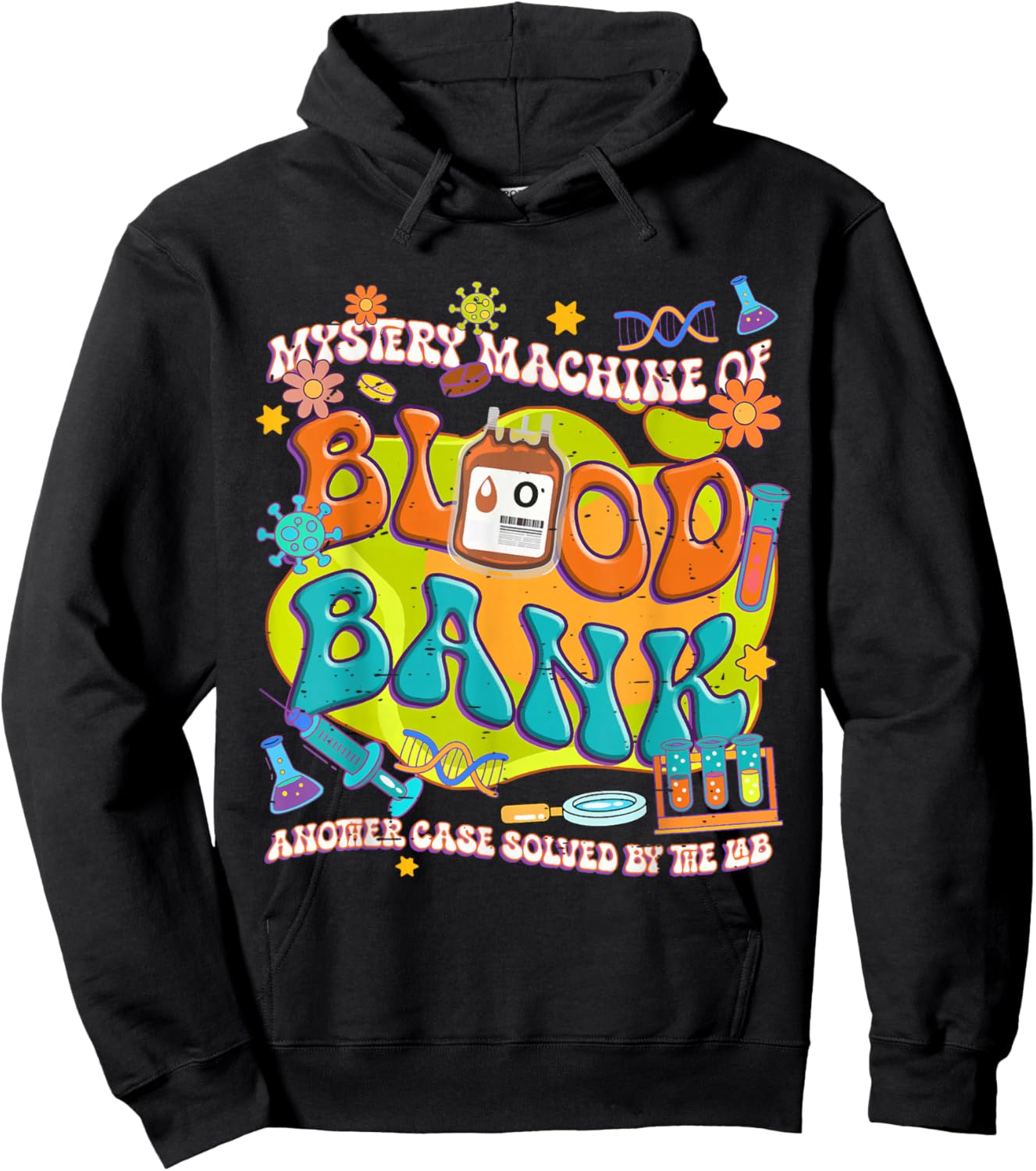 Cute Mystery Machine Of Diagnostics Blood Bank Lab Week 2025 Hoodie - Hoodie | Black