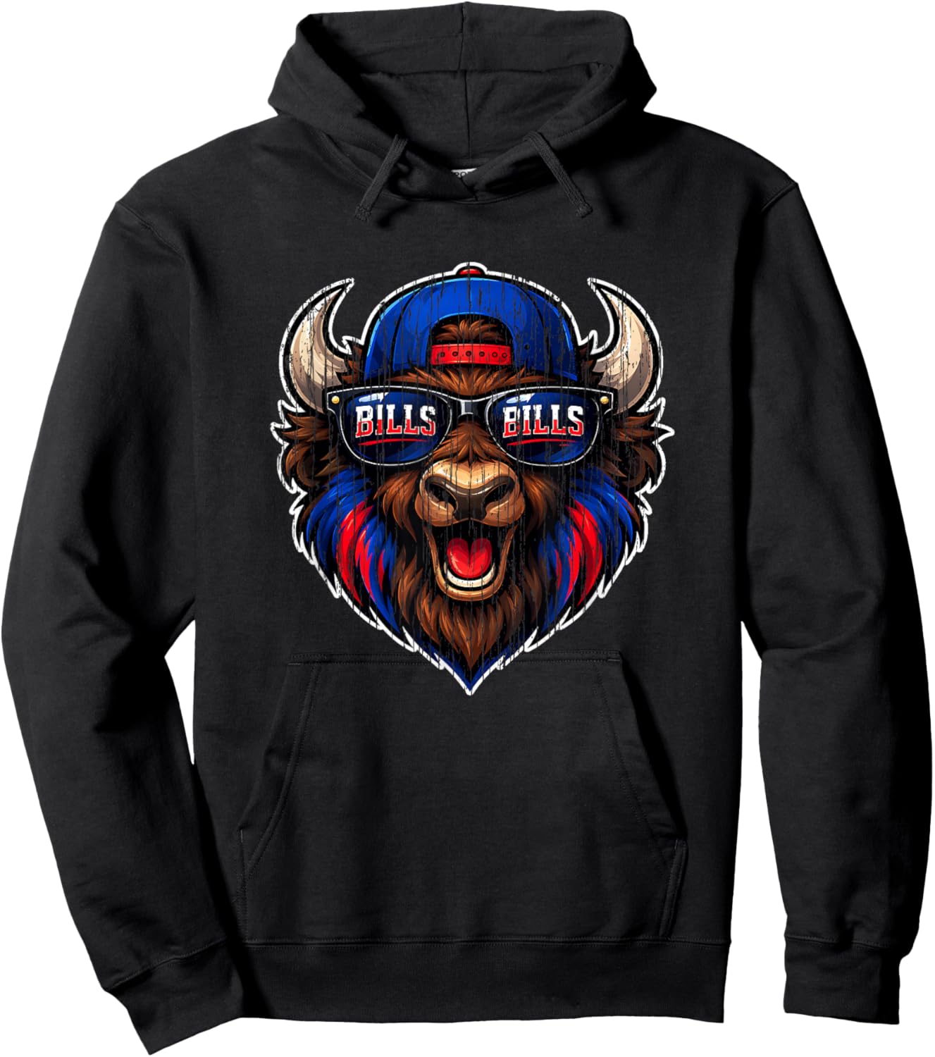 Bills Retro Gift Women Boys Girls Kids Hoodie - Hoodie | Black