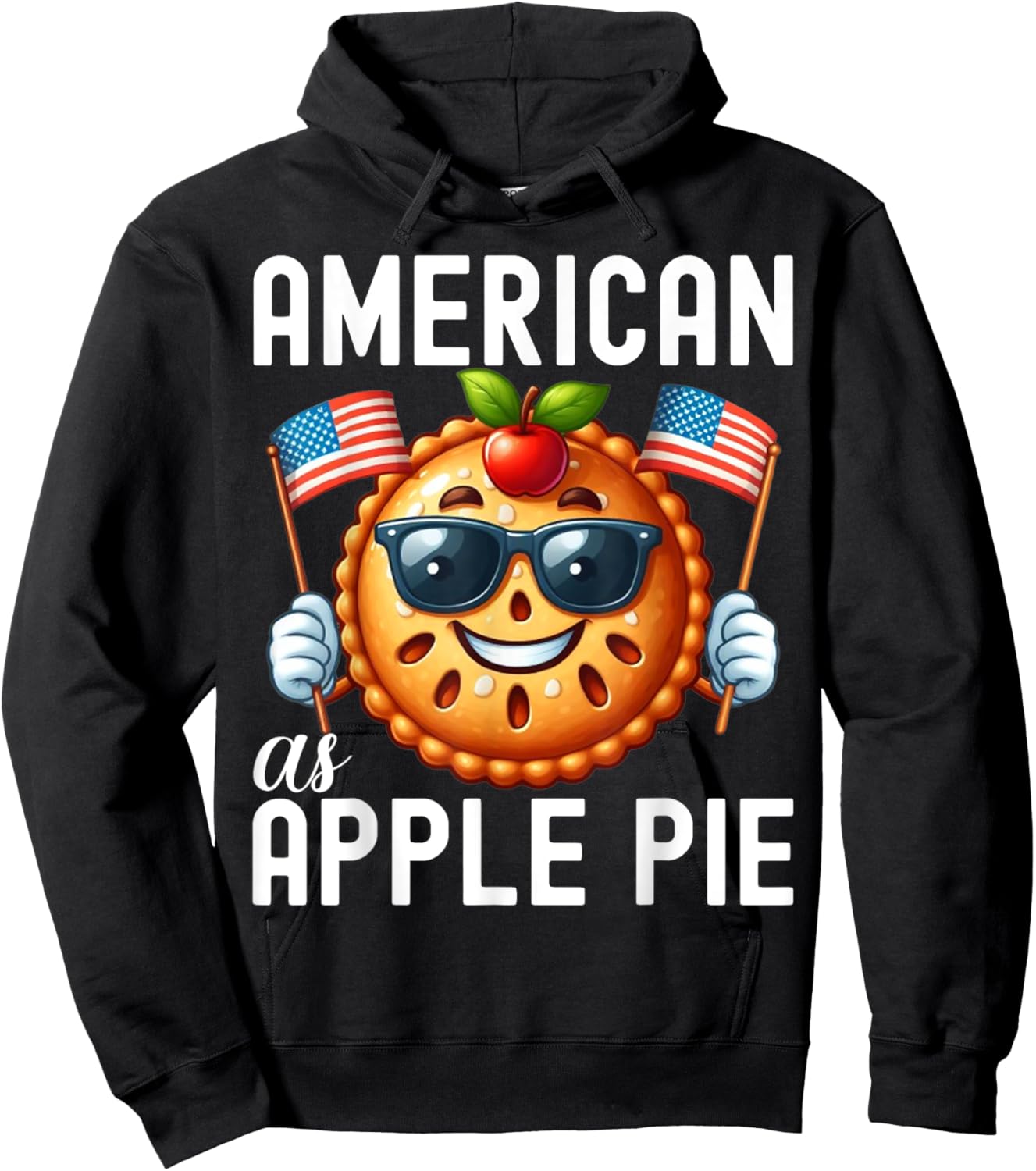 Cute American as Apple Pie shirt Women Kids Hoodie - Hoodie | Black