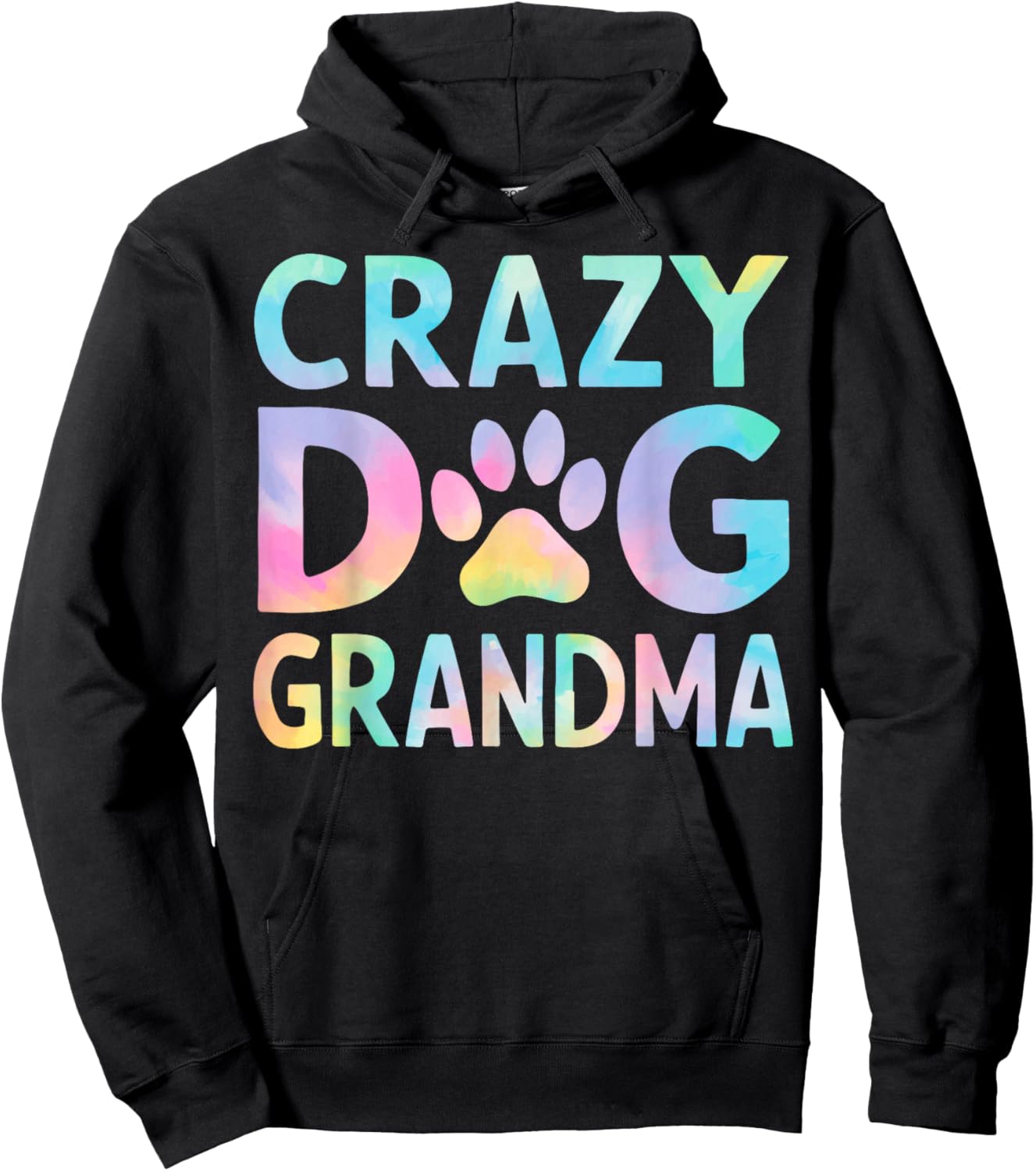 Crazy Dog Grandma Women Hoodie - Hoodie | Black