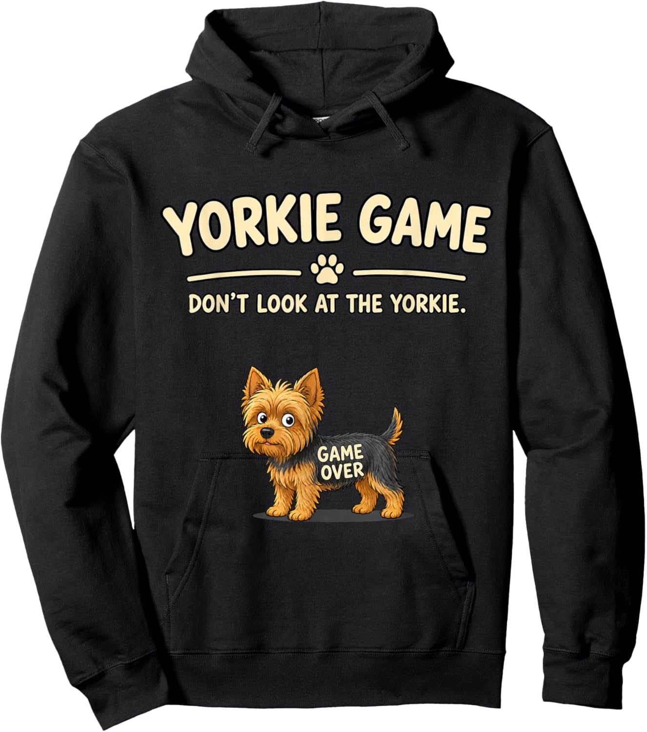 Funny Yorkie Game Dog Lover Gift Hoodie - Hoodie | Black