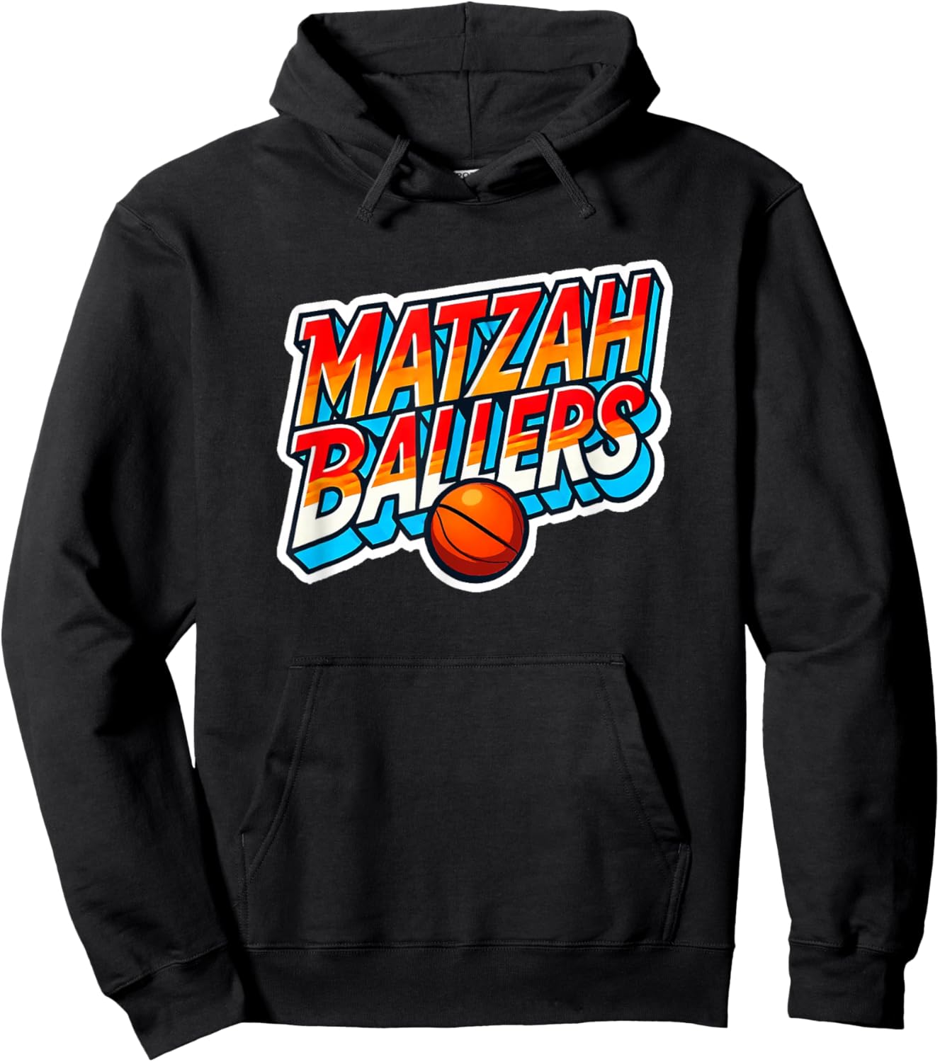 Matzah Ballers Graffiti Design for Jewish Basketball Lovers Hoodie - Hoodie | Black