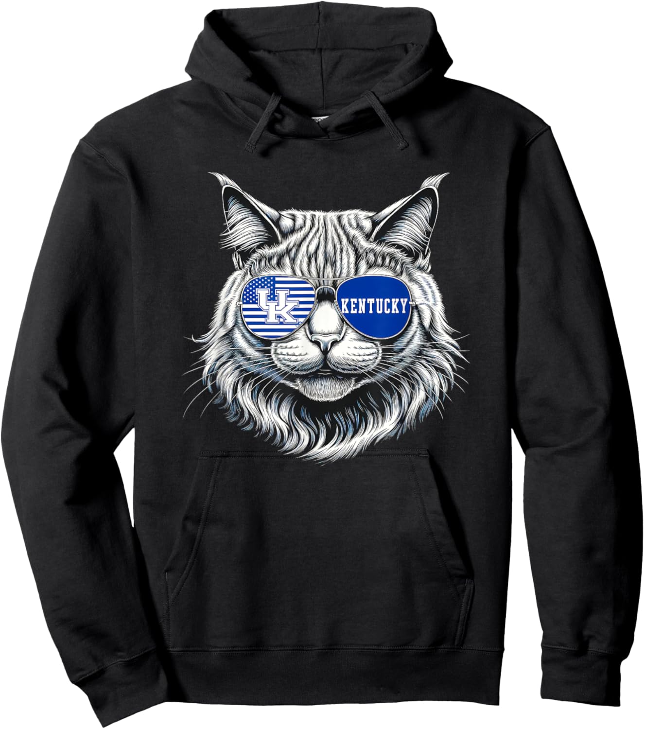 Cat Lovers Graphic Last Name Kentucky Retro Vintage Funny Women Girls Kids Hoodie - Hoodie | Black