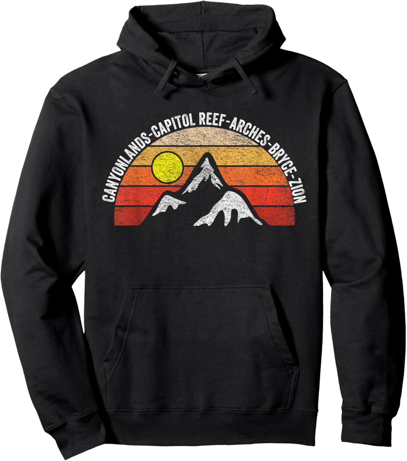 Vintage Utah Souvenir Big 5 Utah Mighty Five National Park Hoodie - Hoodie | Black
