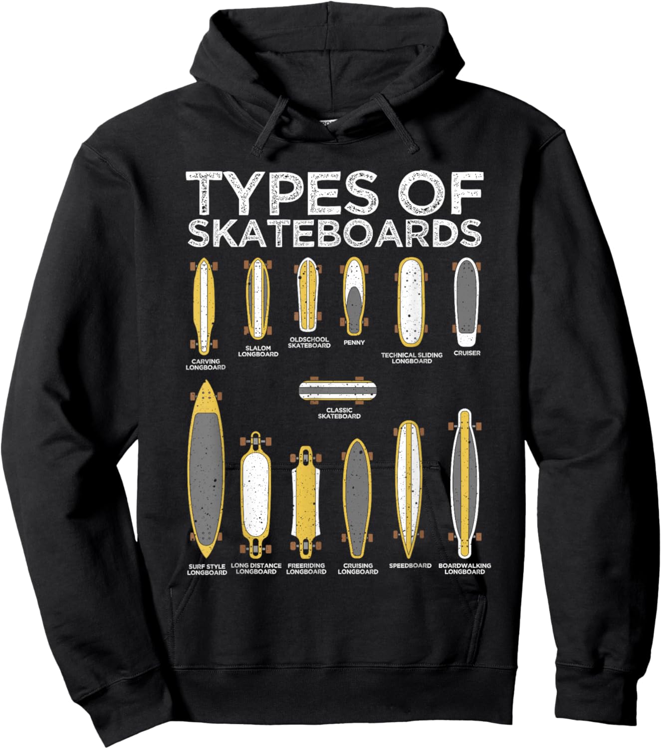 Cool Skateboard Art Women Skateboarder Skateboarding Hoodie - Hoodie | Black
