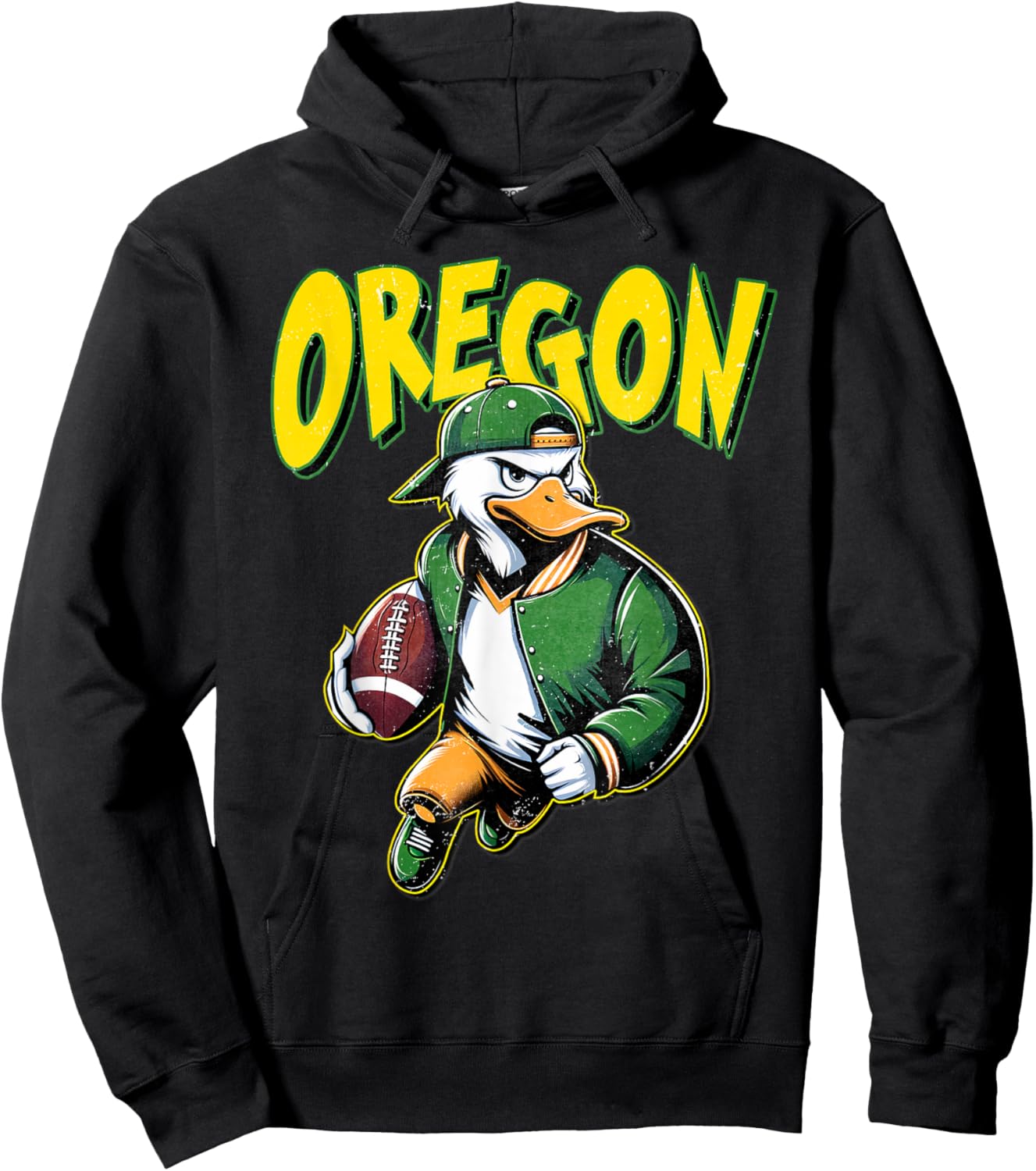 Classic State of Oregons Football Spirit Evergreen Sports Hoodie - Hoodie | Black