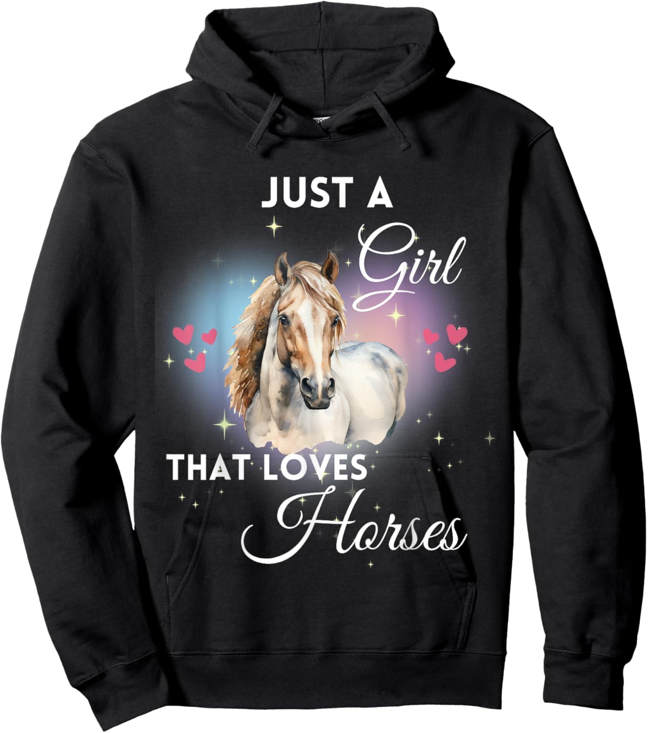 Just A Girl That Loves Horses Hoodie - Hoodie | Black