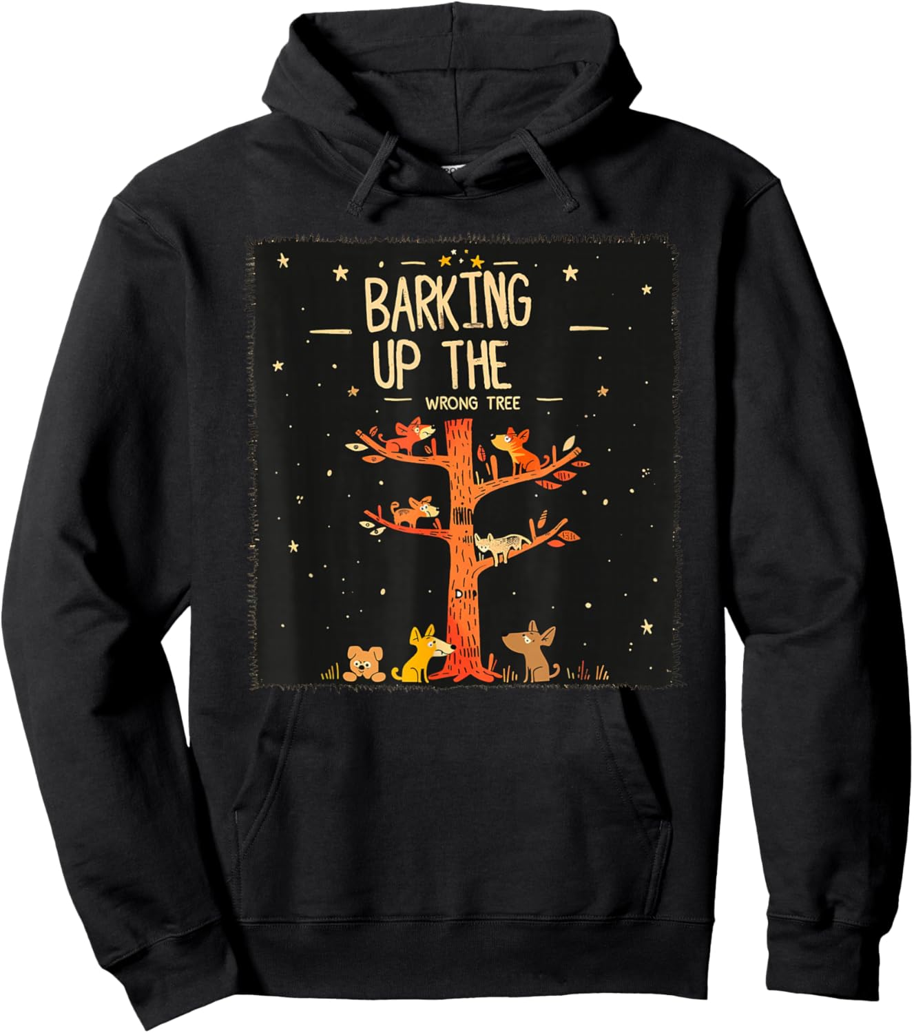 Funny Tree and Dog Idiom Costume for Speech Lovers Hoodie - Hoodie | Black