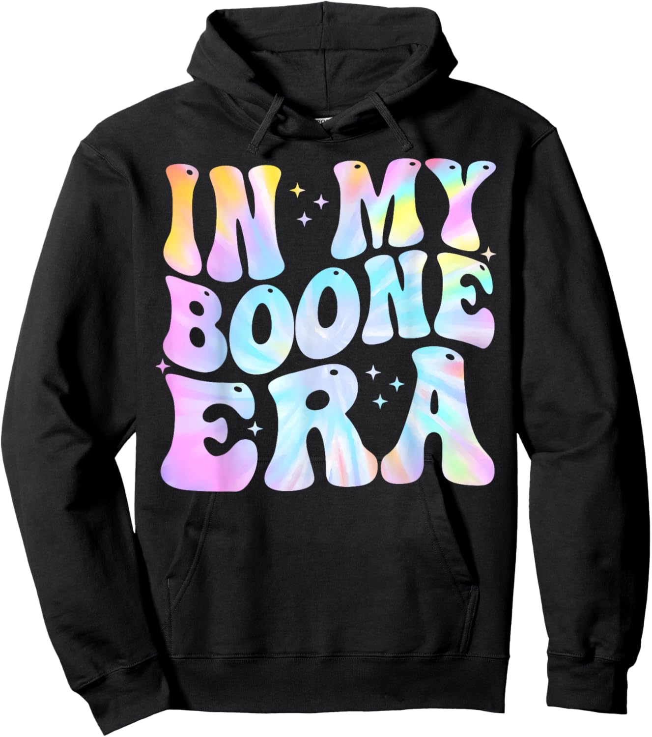 in My Boone Era Funny Boone Heart Men Women Kids Groovy Hoodie - Hoodie | Black