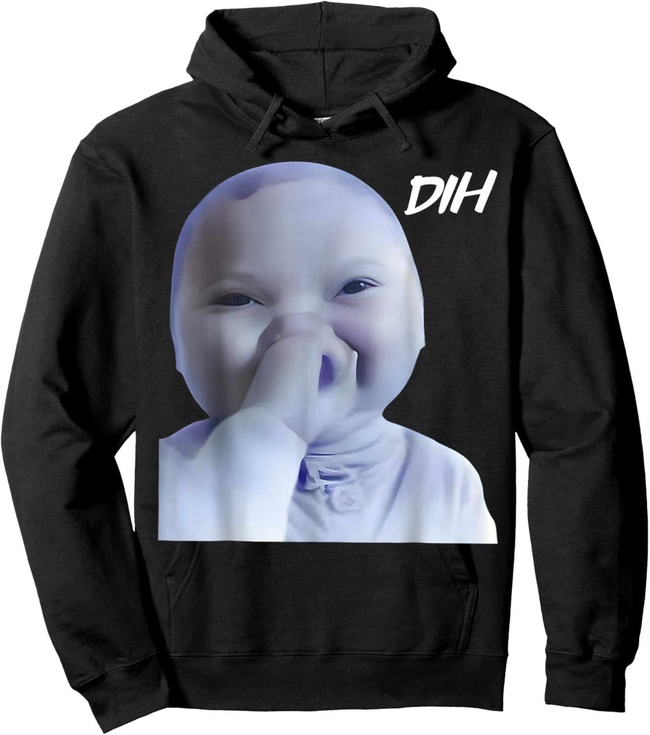 Ai Baby Dih Meme Funny Ai Baby Holding Laugh Brainrot Hoodie - Hoodie | Black