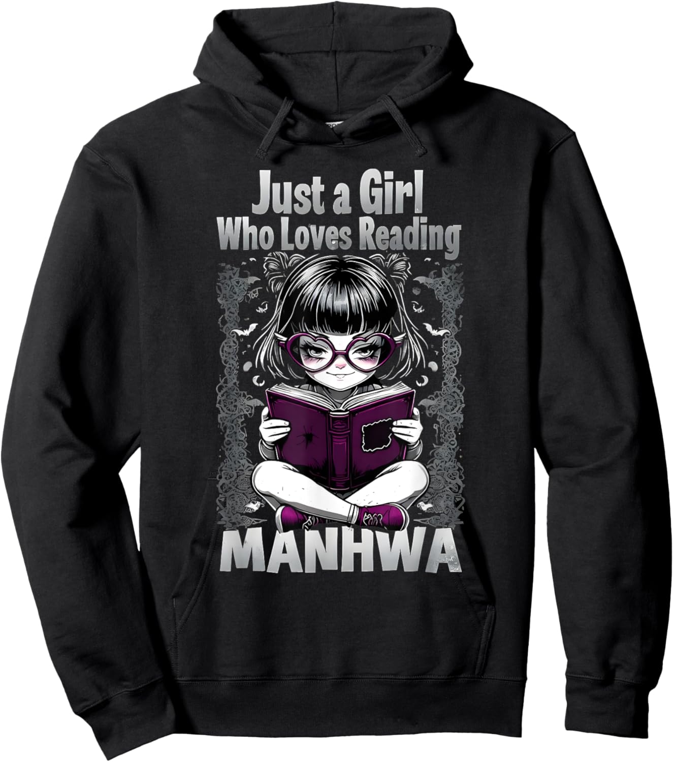 Just a Girl Who Loves Reading Manhwa Hoodie - Hoodie | Black