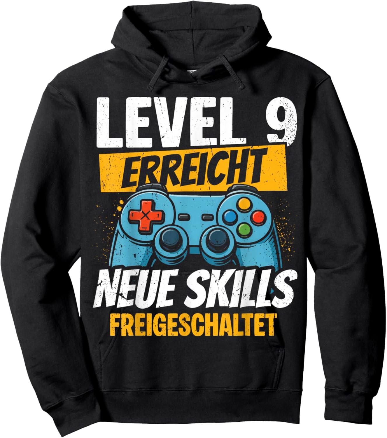 9. Geburtstag Jungen Video Gamer Level 9 Erreicht Kids Hoodie - Hoodie | Black