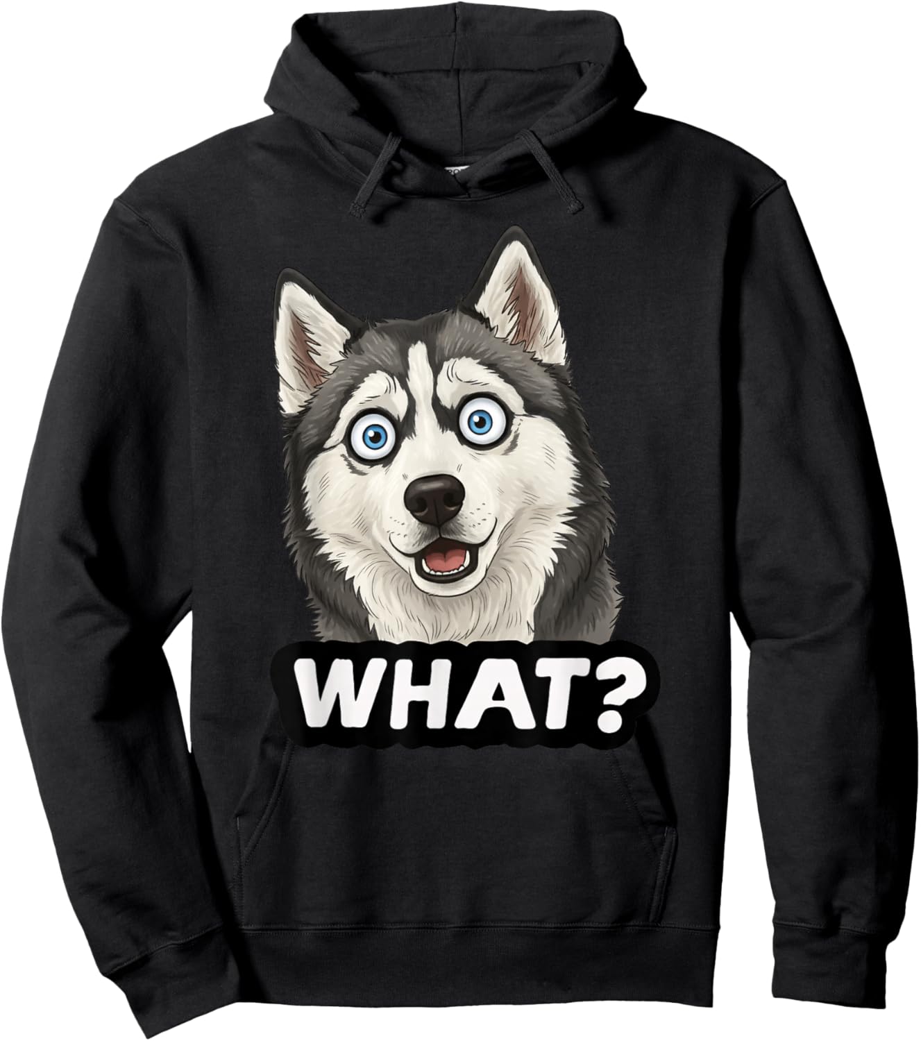 Funny Husky Dog What Mom Dad Kids Hoodie - Hoodie | Black