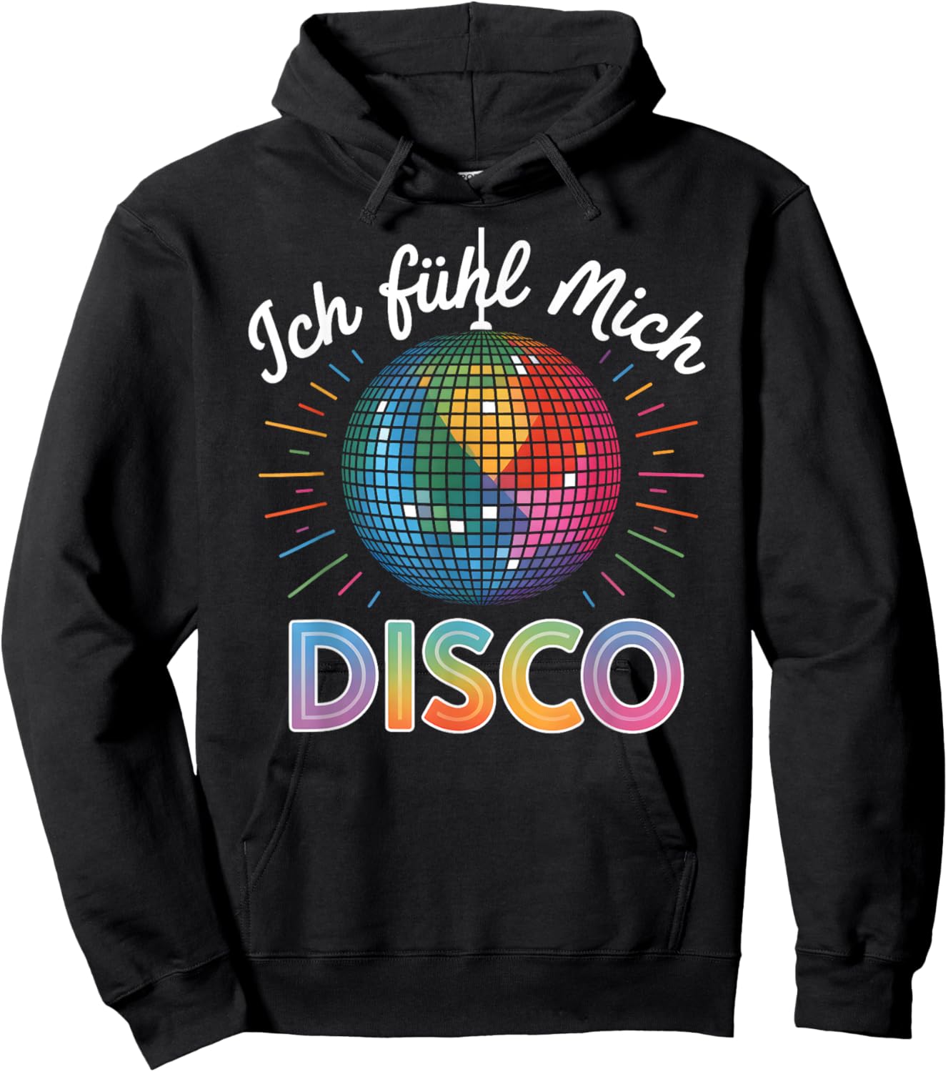 Ich fühl Mich Disco Party Kostüm 70er 80er Jahre Discokugel Hoodie - Hoodie | Black