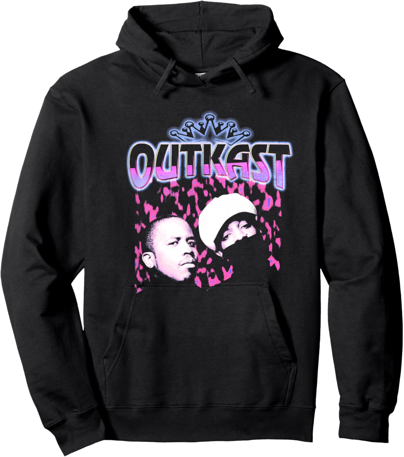 Outkast Neon Portrait Hoodie - Hoodie | Black