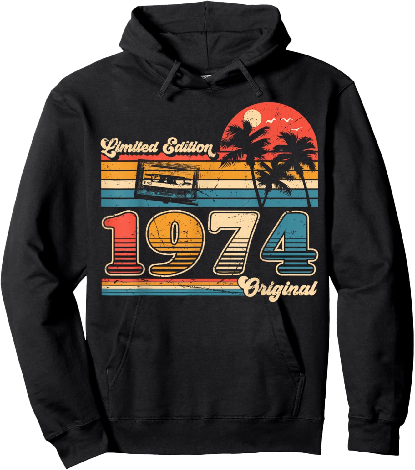 Original 1974 Vintage Birthday ancie Women Hoodie - Hoodie | Black