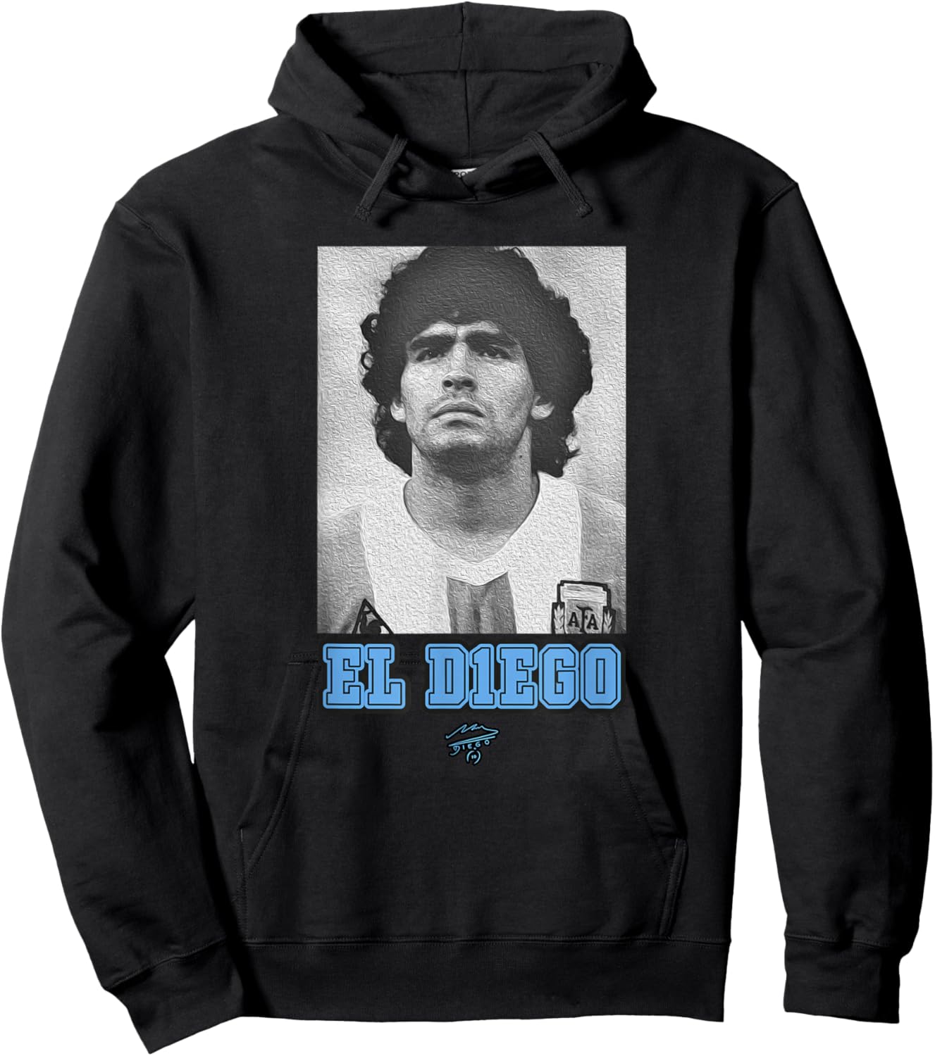 Maradona EL Diego Argentina Hoodie - Hoodie | Black