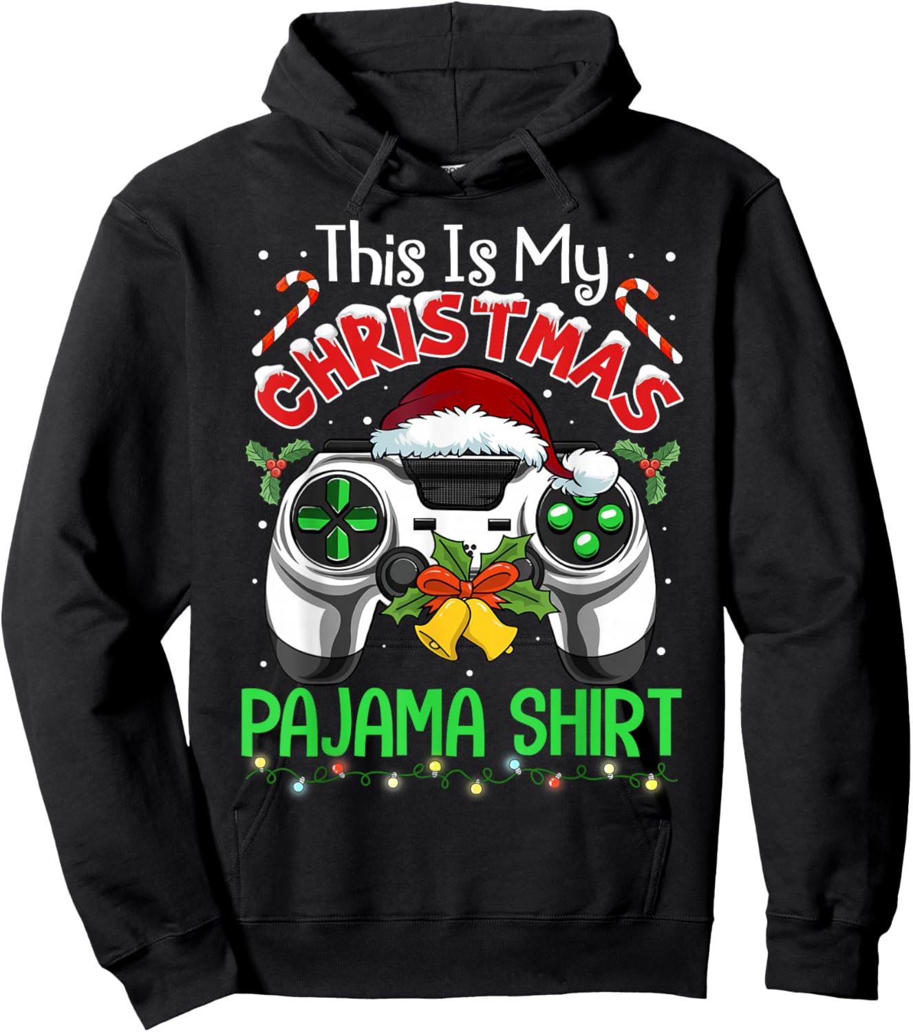 This is My Christmas Pajama Gamer Video Game Boys Kids Hoodie - Hoodie | Black