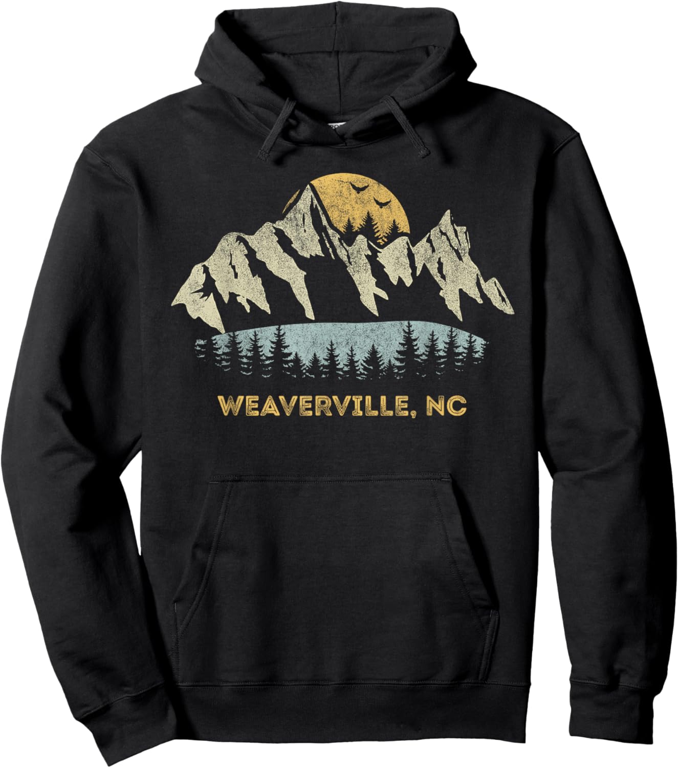Weaverville North Carolina Mountain Sunset Sunrise NC Hoodie - Hoodie | Black
