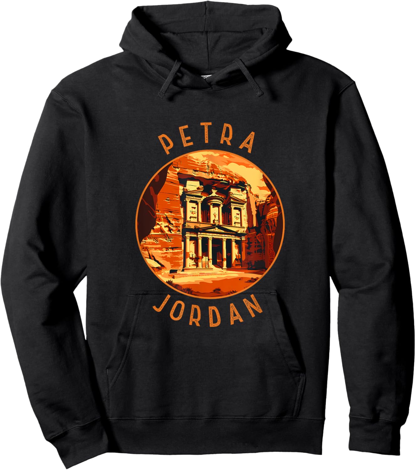 Petra Jordan Retro Distressed Circle Hoodie - Hoodie | Black