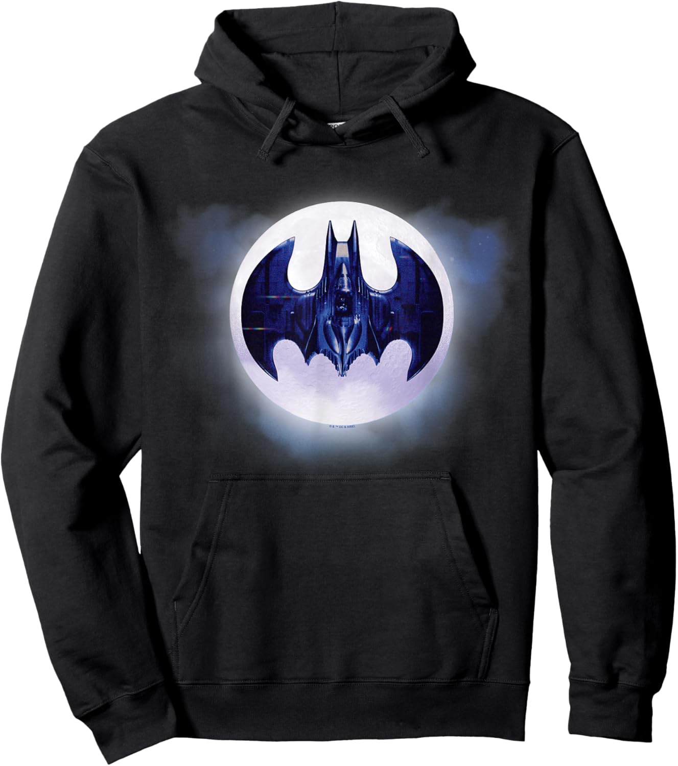 Batman 1989 Batwing Moon Hoodie - Hoodie | Black