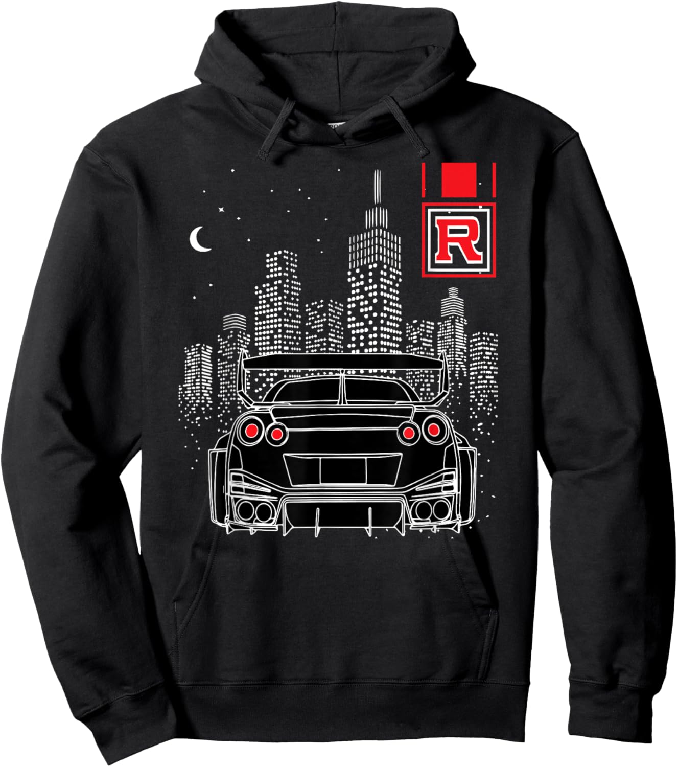 RHW City Street Racing Ikonischer Sportwagen GT R 35 JDM Meme-Münze Hoodie - Hoodie | Black