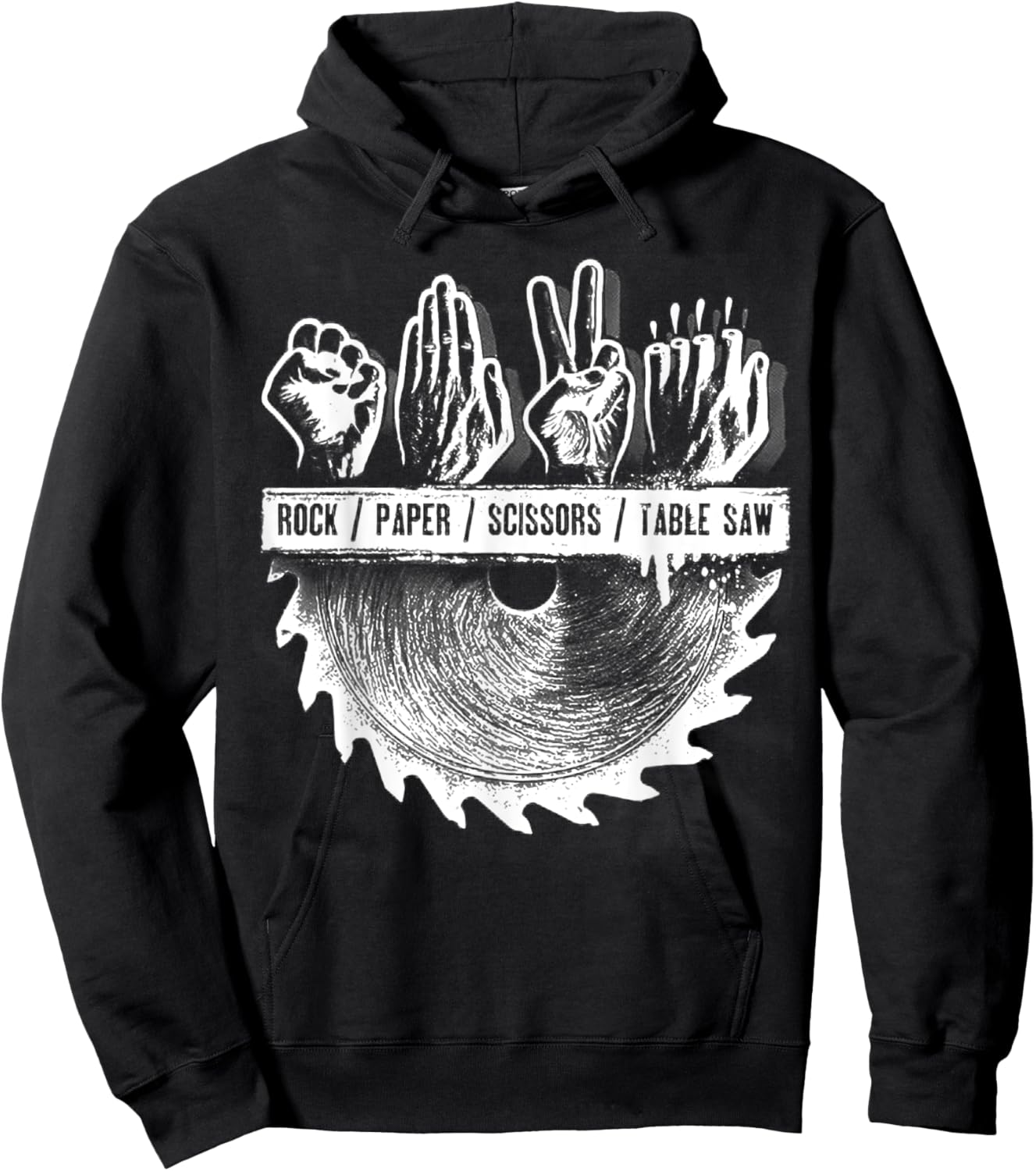 Rock Paper Scissors Table Saw Hoodie - Hoodie | Black