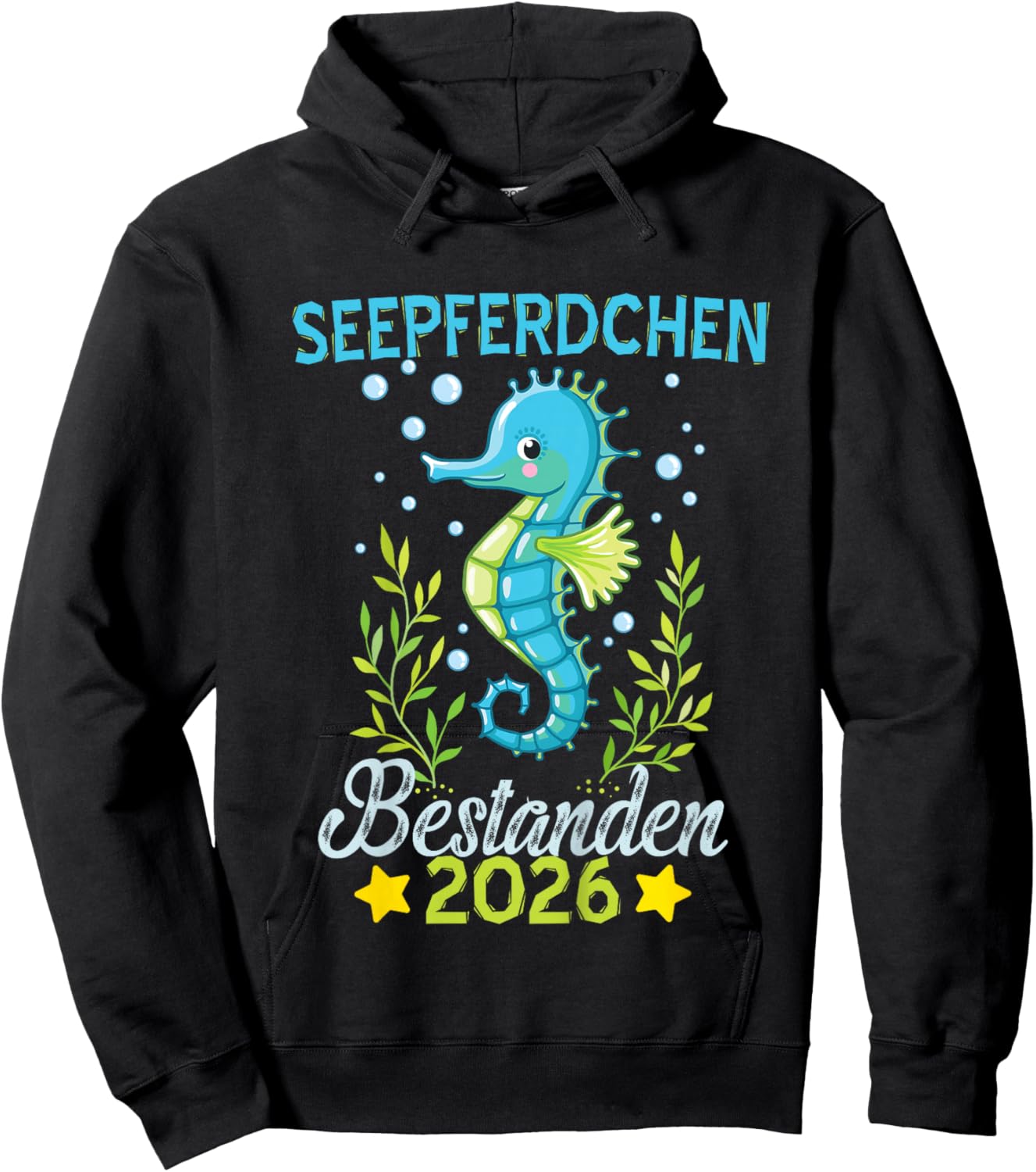 Seahorse Bestanden Frühschwimmer Badge, 2026 Hoodie - Hoodie | Black