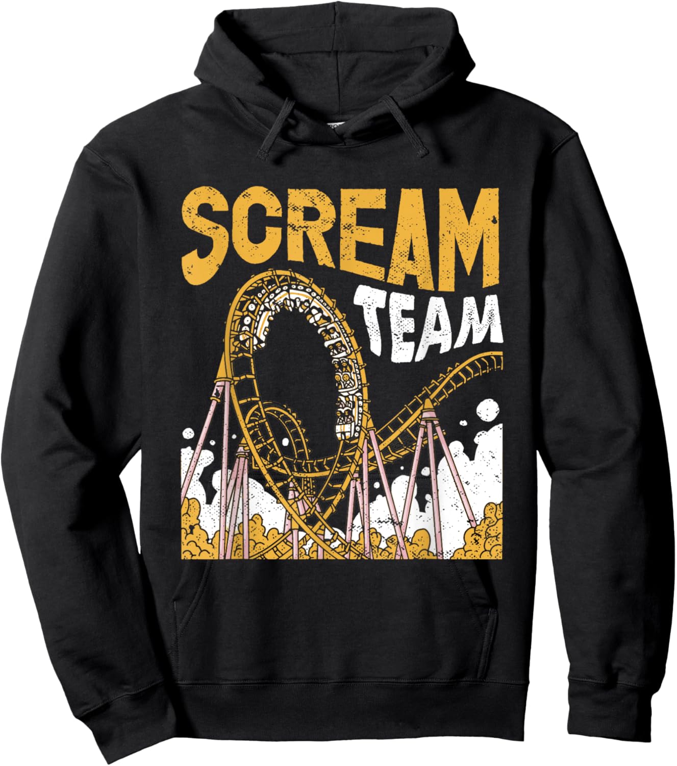 Scream Team Roller Coaster Excitement Hoodie - Hoodie | Black
