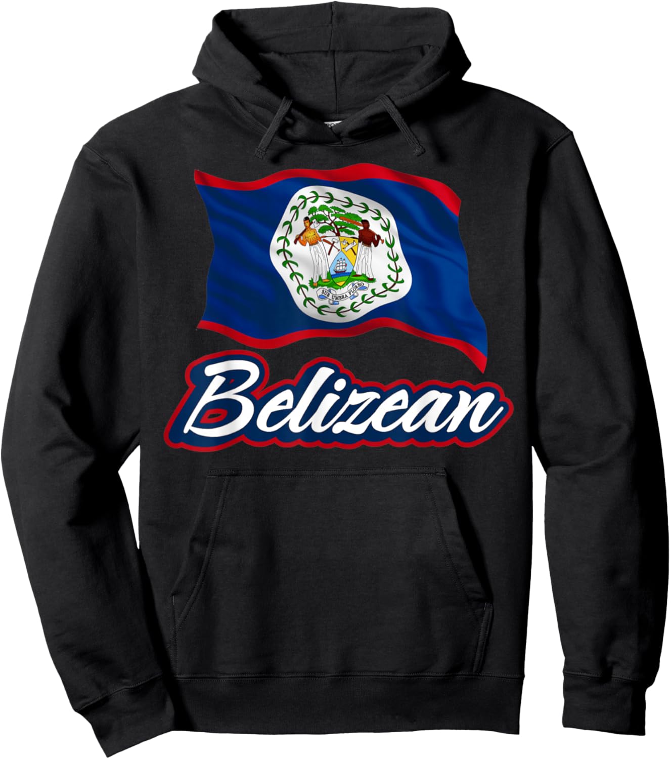 Belizean Flag of Belize Patriotic Mayan Men Women Kids Hoodie - Hoodie | Black