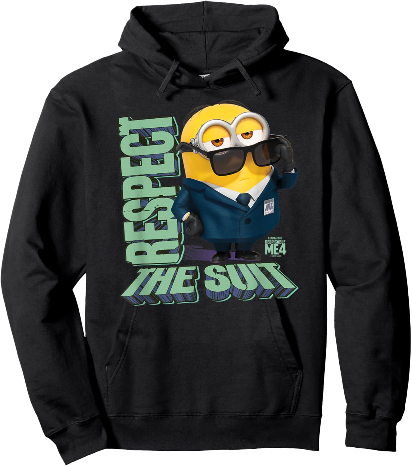 Minions Despicable Me 4 Respect The Suit Hoodie - Hoodie | Black