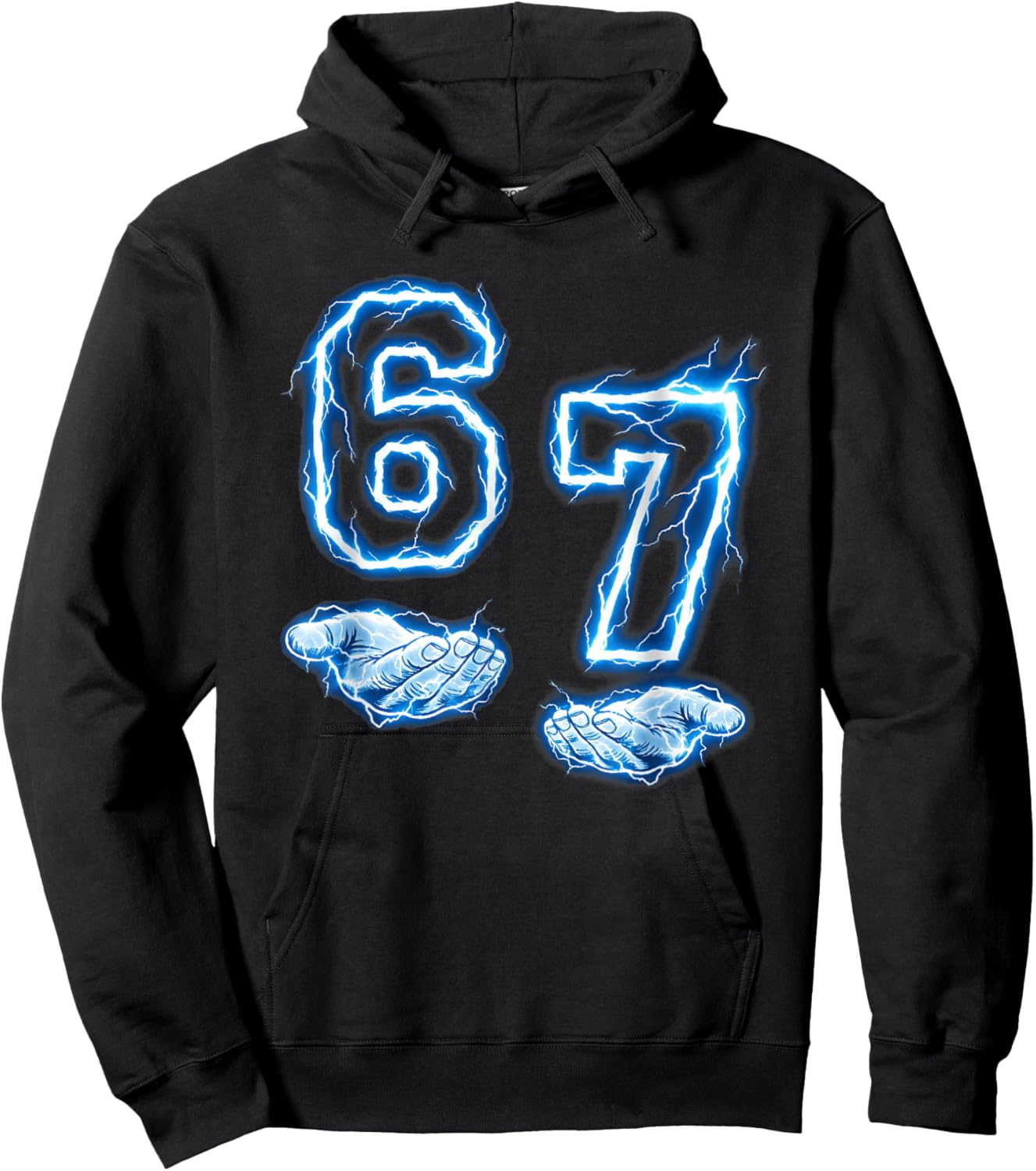 Six Seven 67 Meme Funny Gen Alpha 6 7 Hoodie - Hoodie | Black