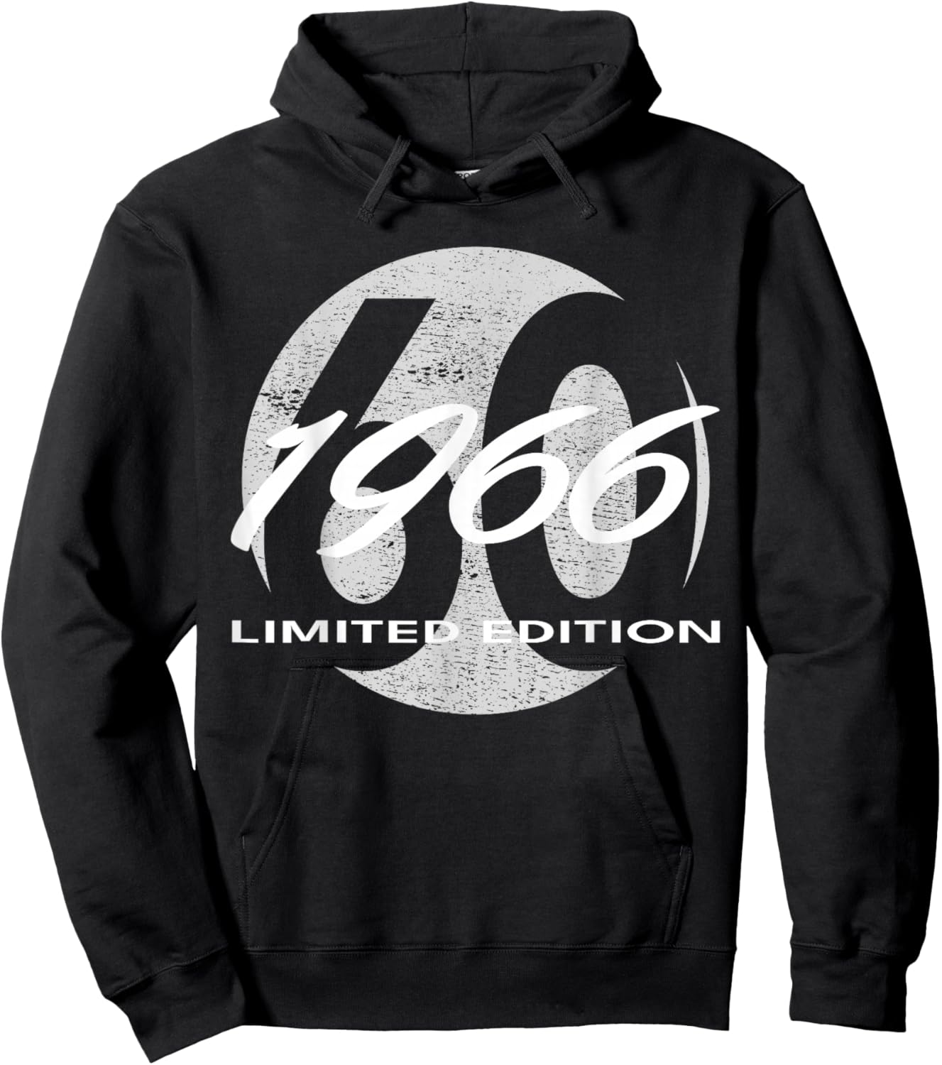 60th Birthday Man Woman 60 Years 1966 Funny Gift Hoodie - Hoodie | Black