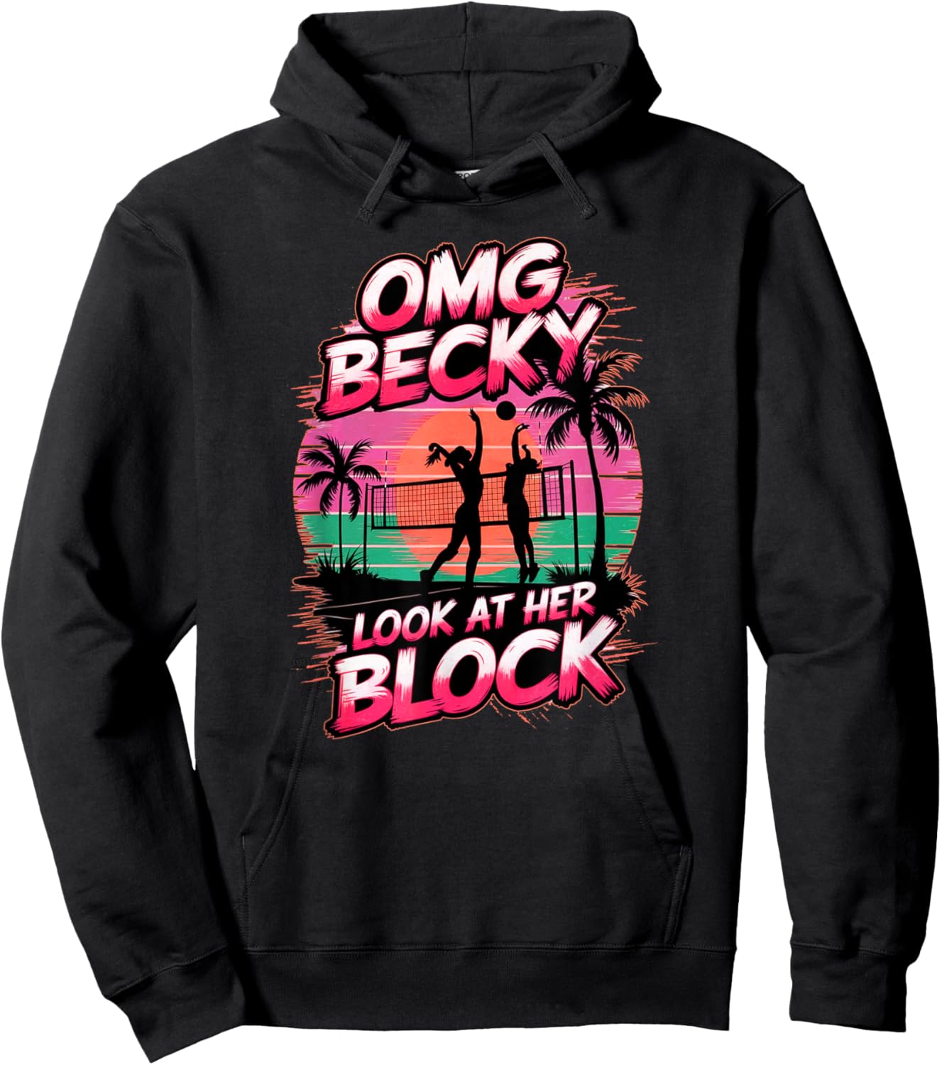 Girls Volleyball Funny Saying for Teens and Adults Players Hoodie - Hoodie | Black