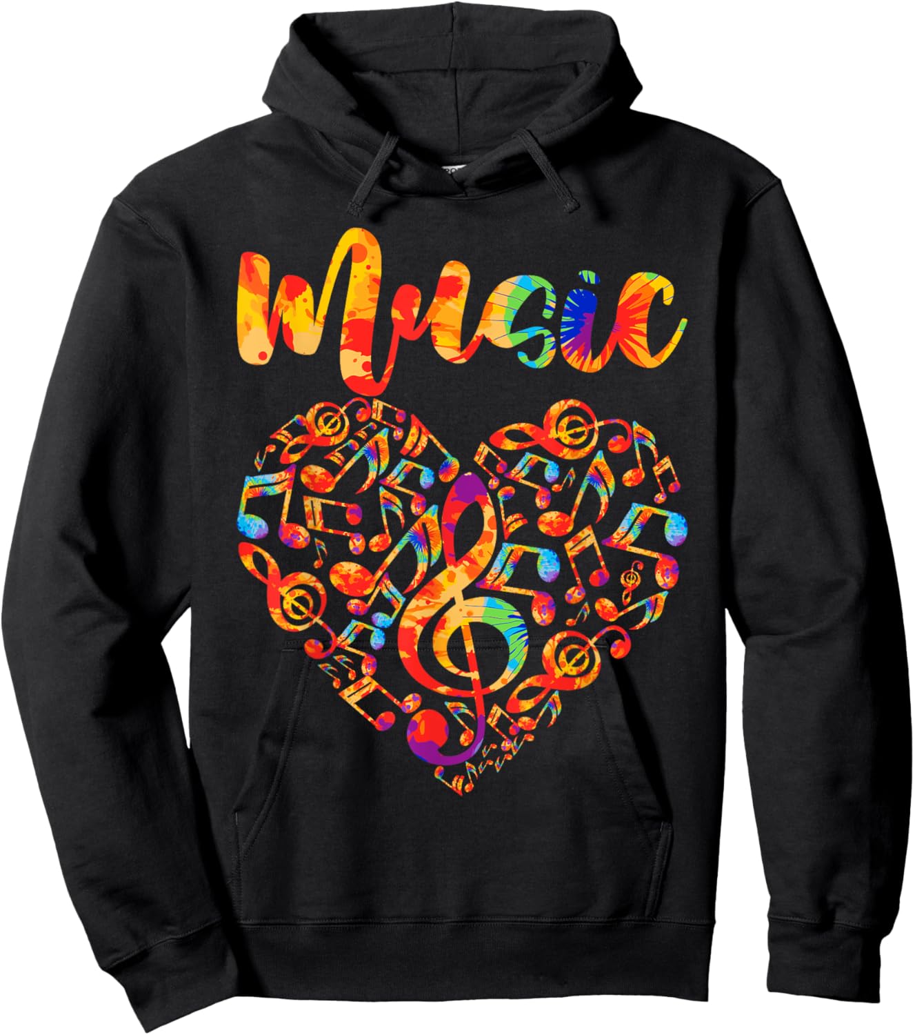 Musician Musical Instrument Music Notes Treble Clef Hoodie - Hoodie | Black