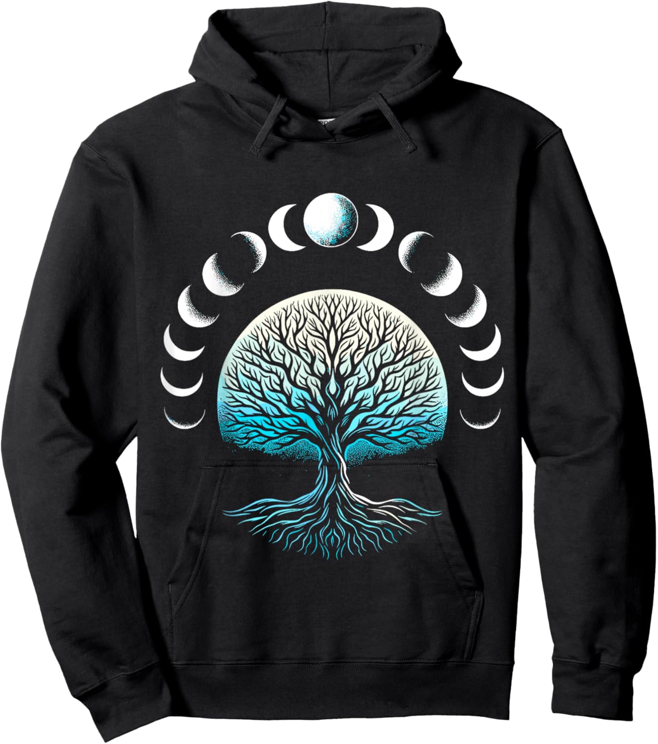 Tree Phases Of The Moon Hoodie - Hoodie | Black
