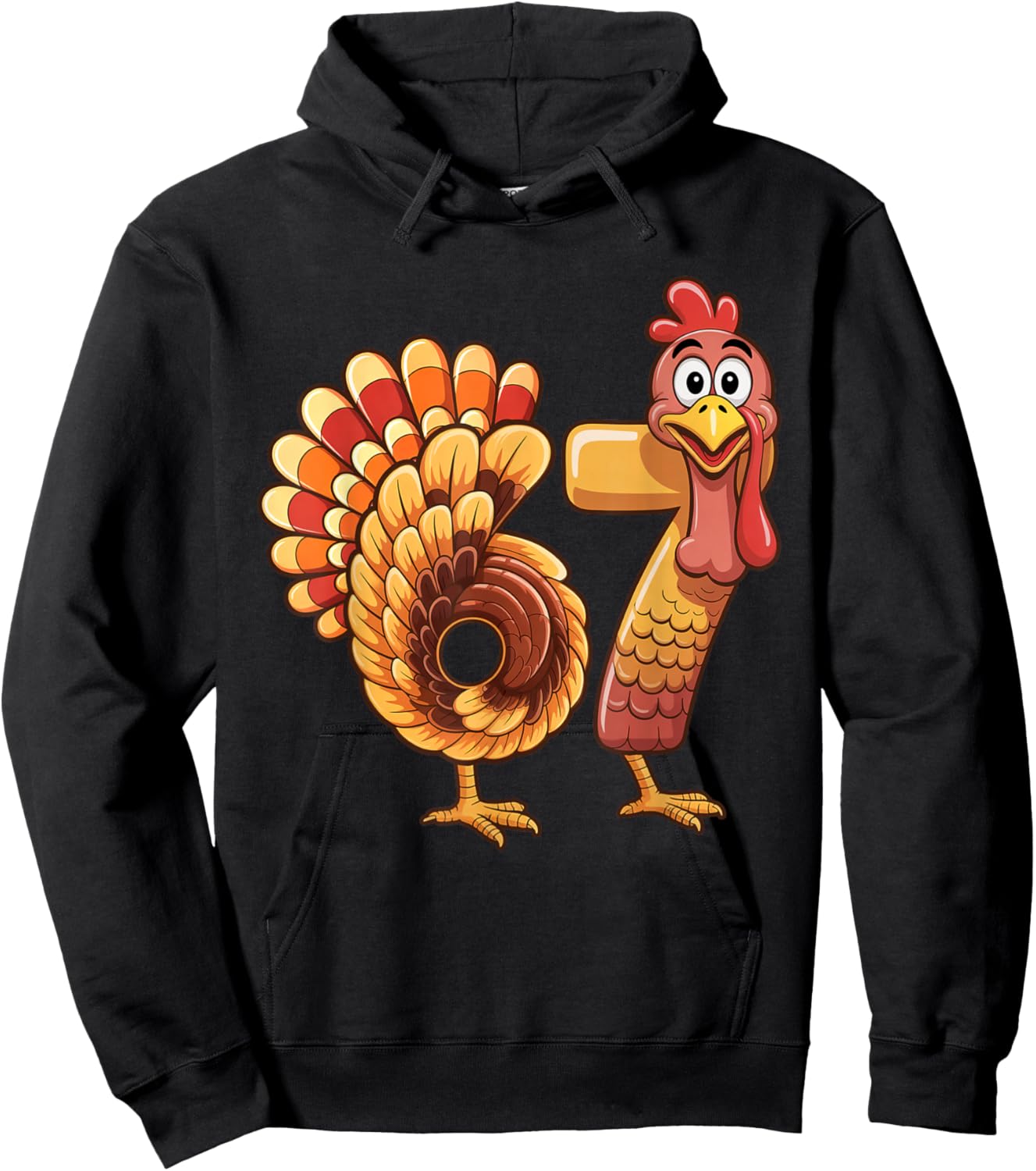 67 Thanksgiving Funny Turkey Thanksgiving 67 Turkey Hoodie - Hoodie | Black