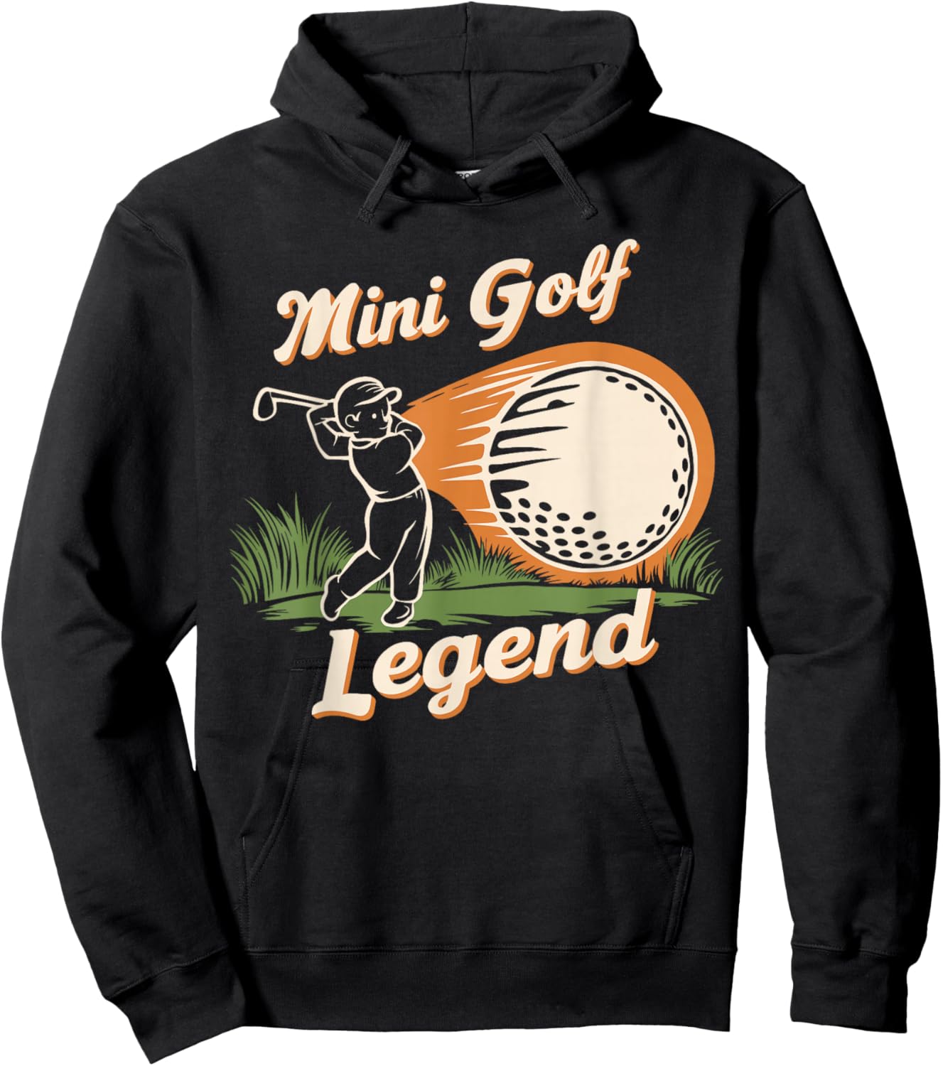 Mini Golf Legend Funny Mini Golf Champion Vintage Kids Hoodie - Hoodie | Black