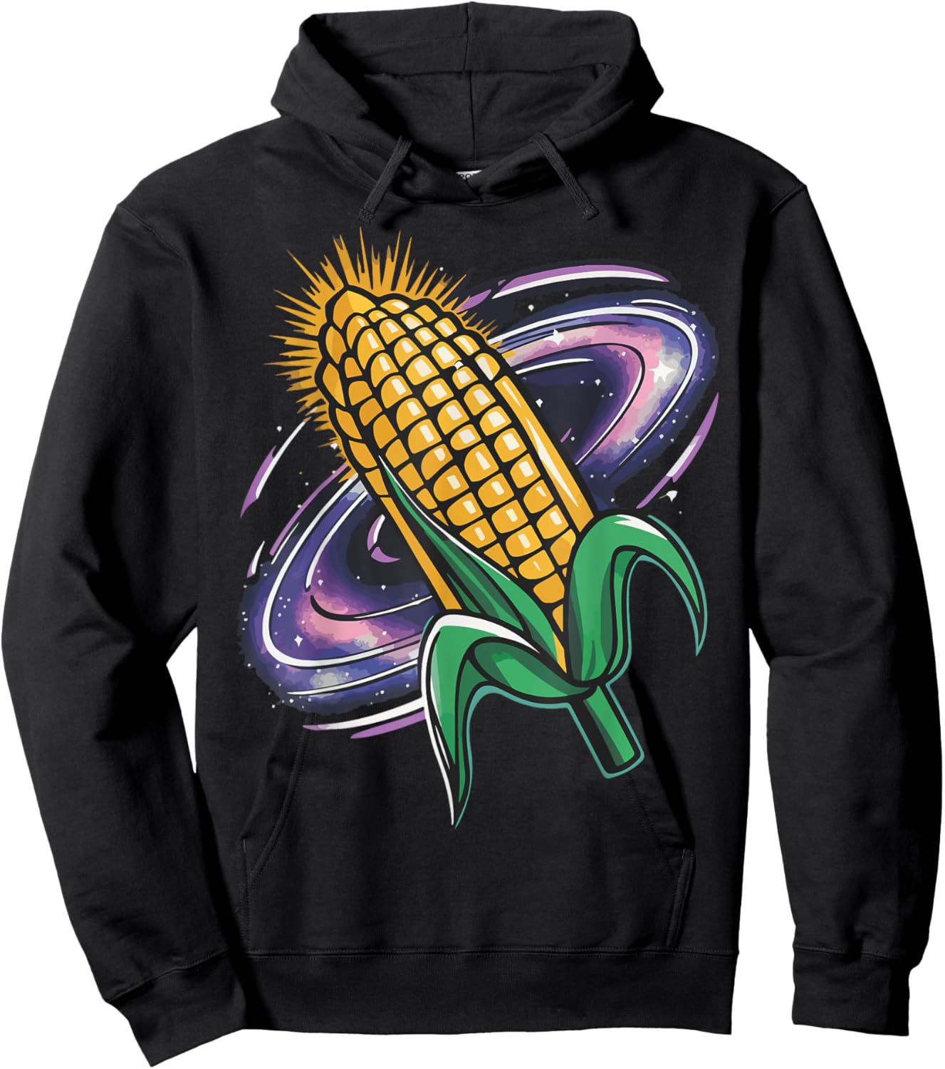Space Corn Outfit Maize Farmer Costume Farm Life Hoodie - Hoodie | Black